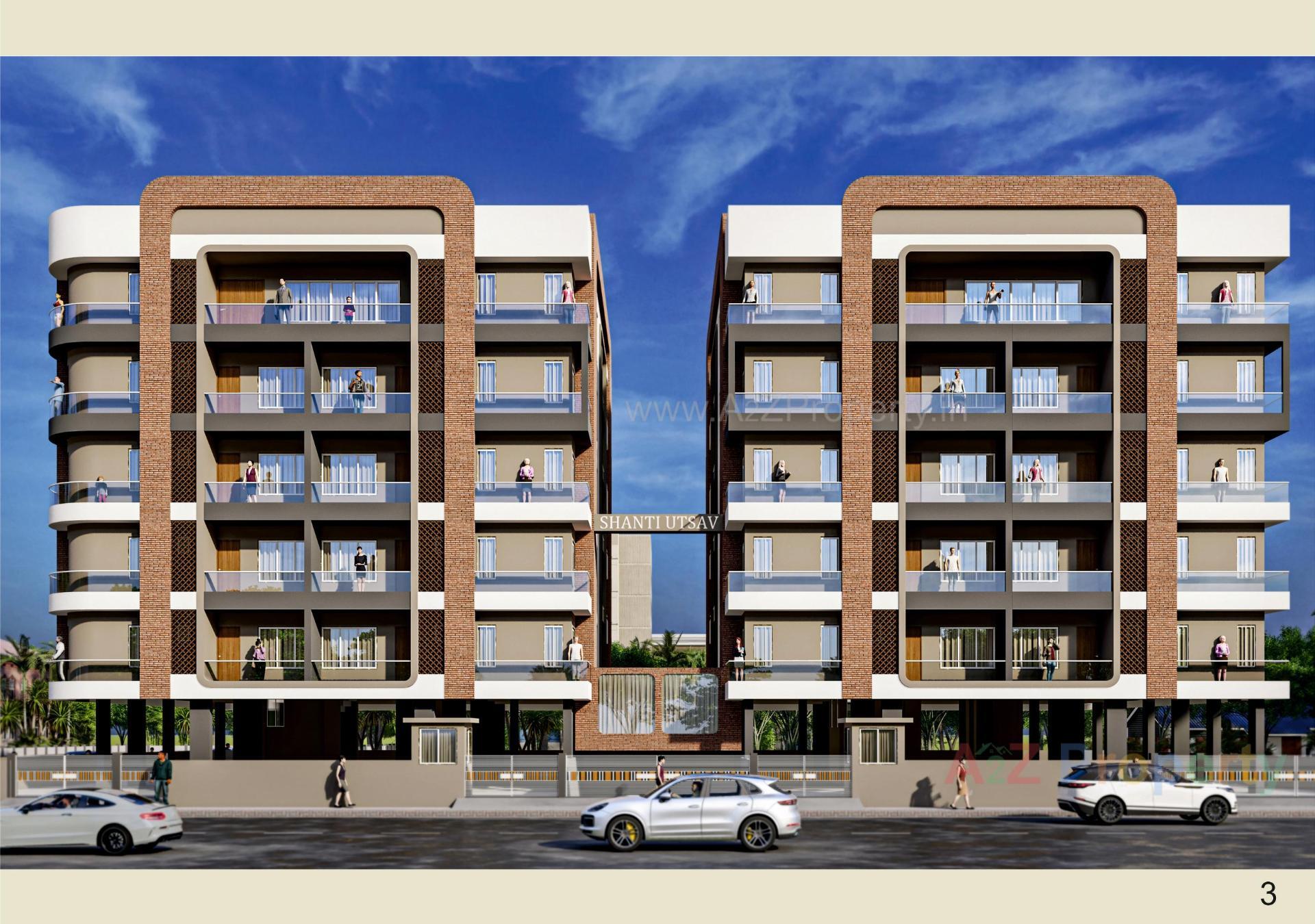 3D Elevation of real estate project Shanti Utsav located at Bhavnagar, Bhavnagar, Gujarat