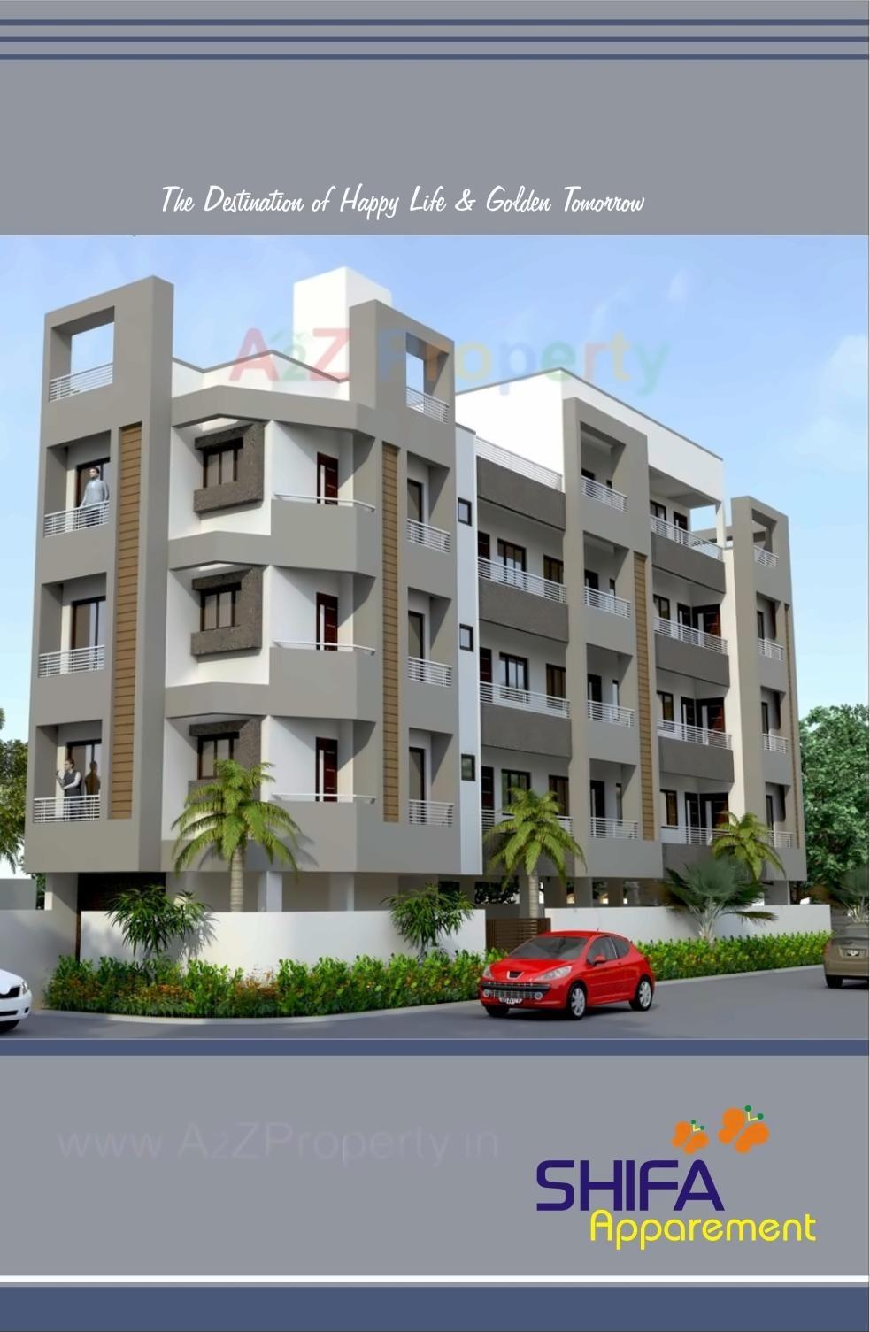 3D Elevation of real estate project Shifa Apartment located at Bhavnagar, Bhavnagar, Gujarat