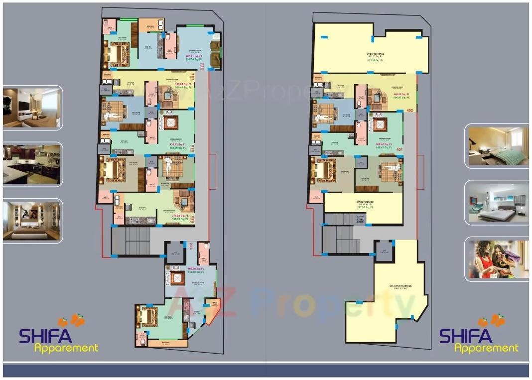 Layout of real estate project Shifa Apartment located at Bhavnagar, Bhavnagar, Gujarat