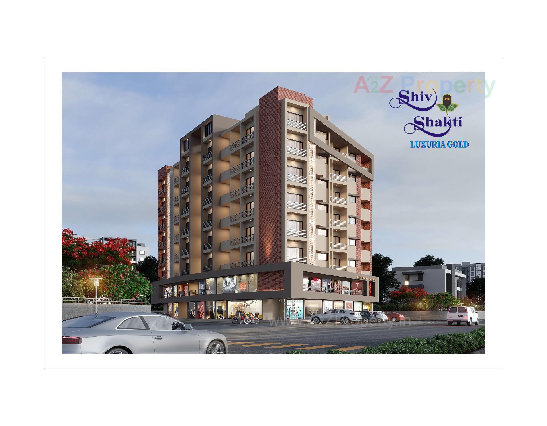 3D Elevation of real estate project Shiv Shakti Luxuria Gold located at Vadva, Bhavnagar, Gujarat