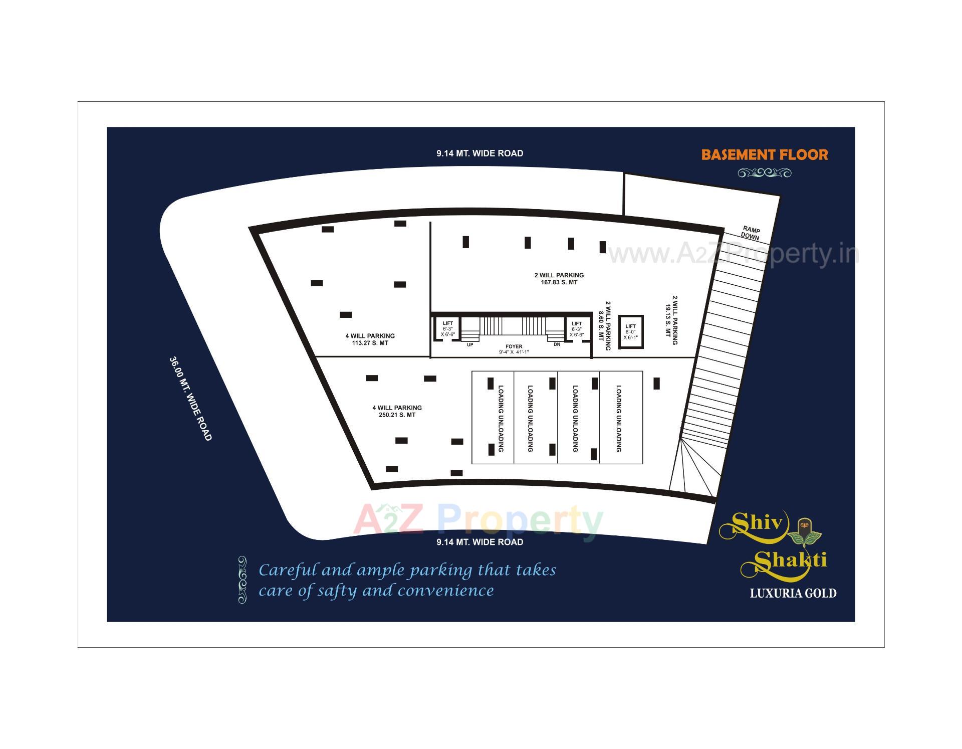 Layout of real estate project Shiv Shakti Luxuria Gold located at Vadva, Bhavnagar, Gujarat