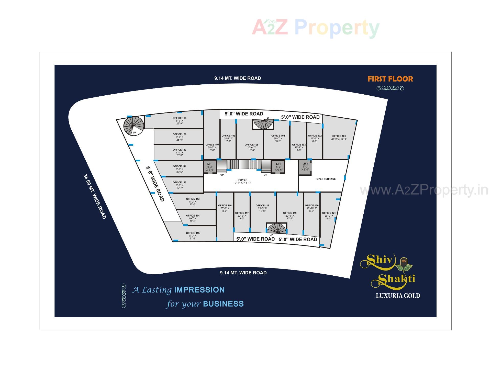 Layout of real estate project Shiv Shakti Luxuria Gold located at Vadva, Bhavnagar, Gujarat