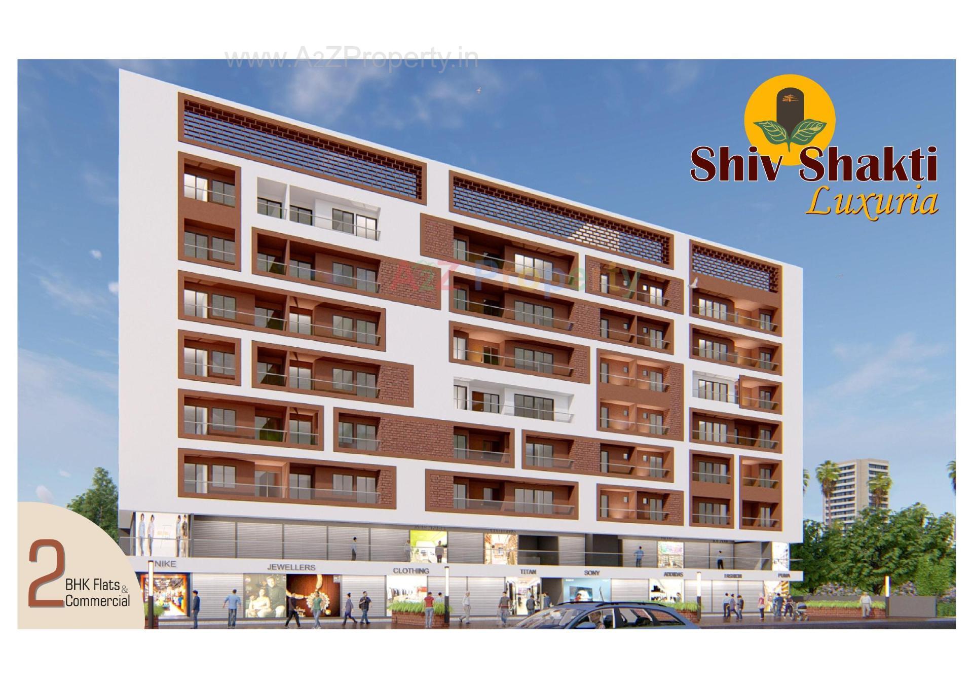 3D Elevation of real estate project Shiv Shakti Luxuria located at Vadva, Bhavnagar, Gujarat