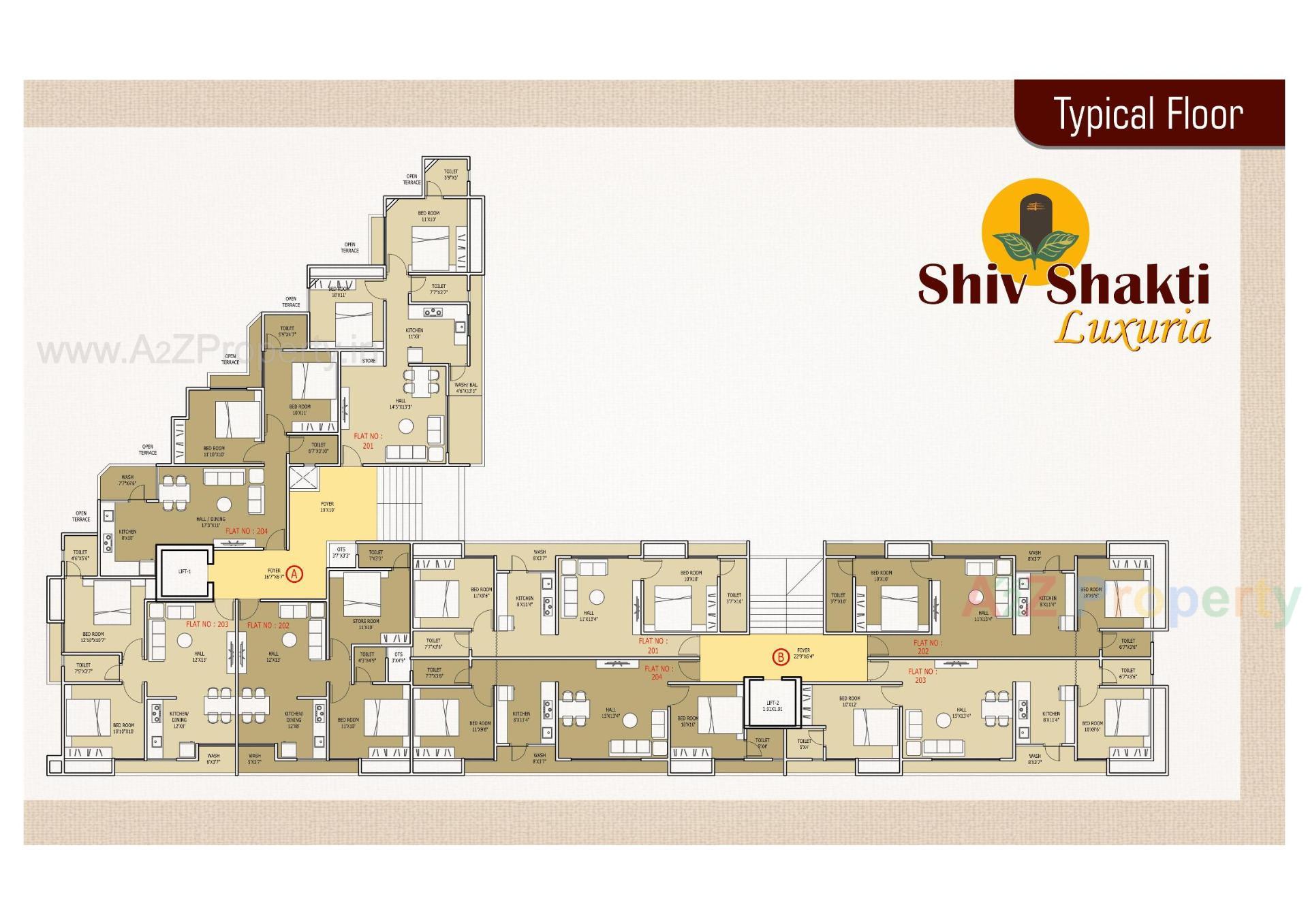 Layout of real estate project Shiv Shakti Luxuria located at Vadva, Bhavnagar, Gujarat