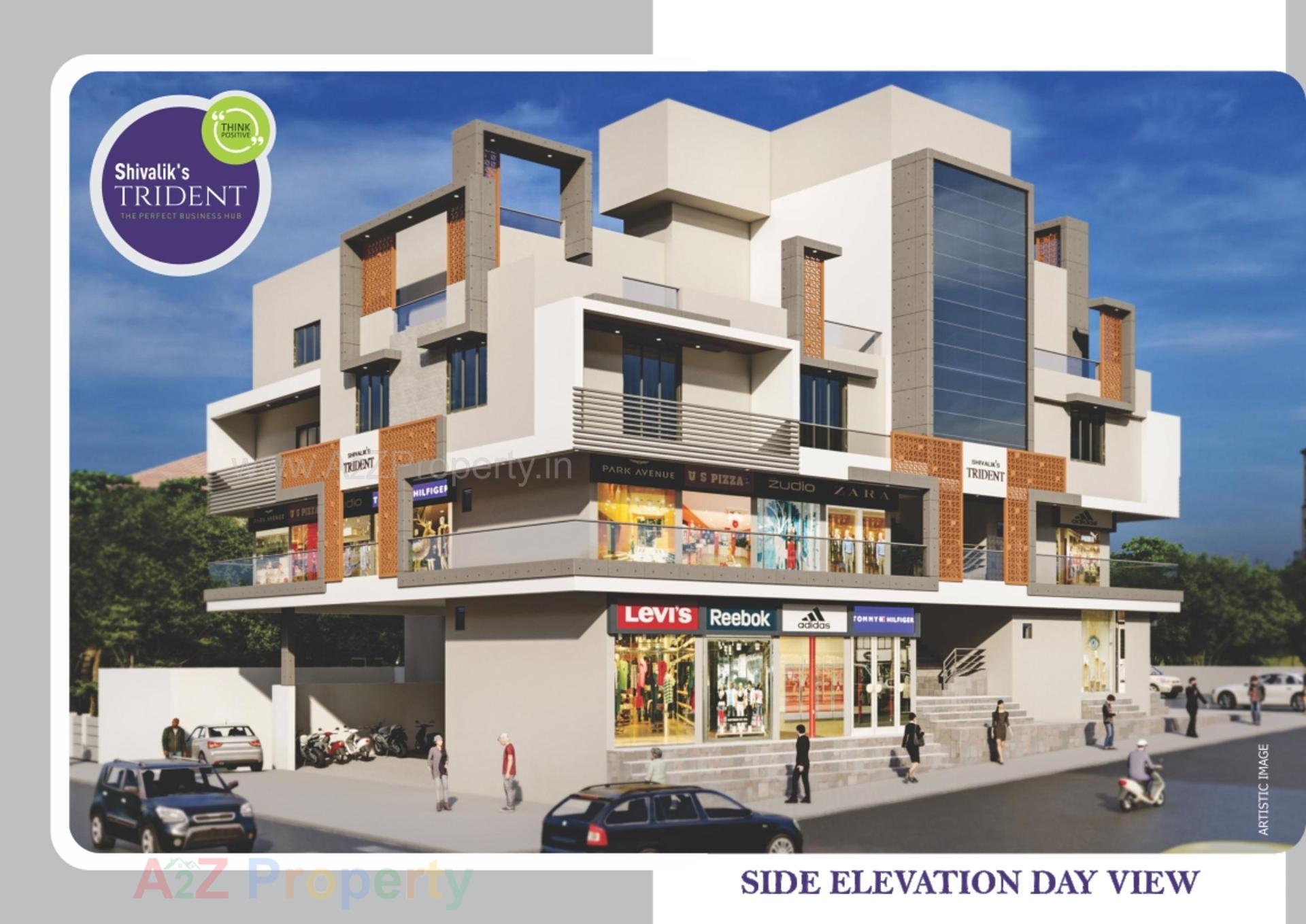 3D Elevation of real estate project Shivalik's Trident located at Sihor, Bhavnagar, Gujarat