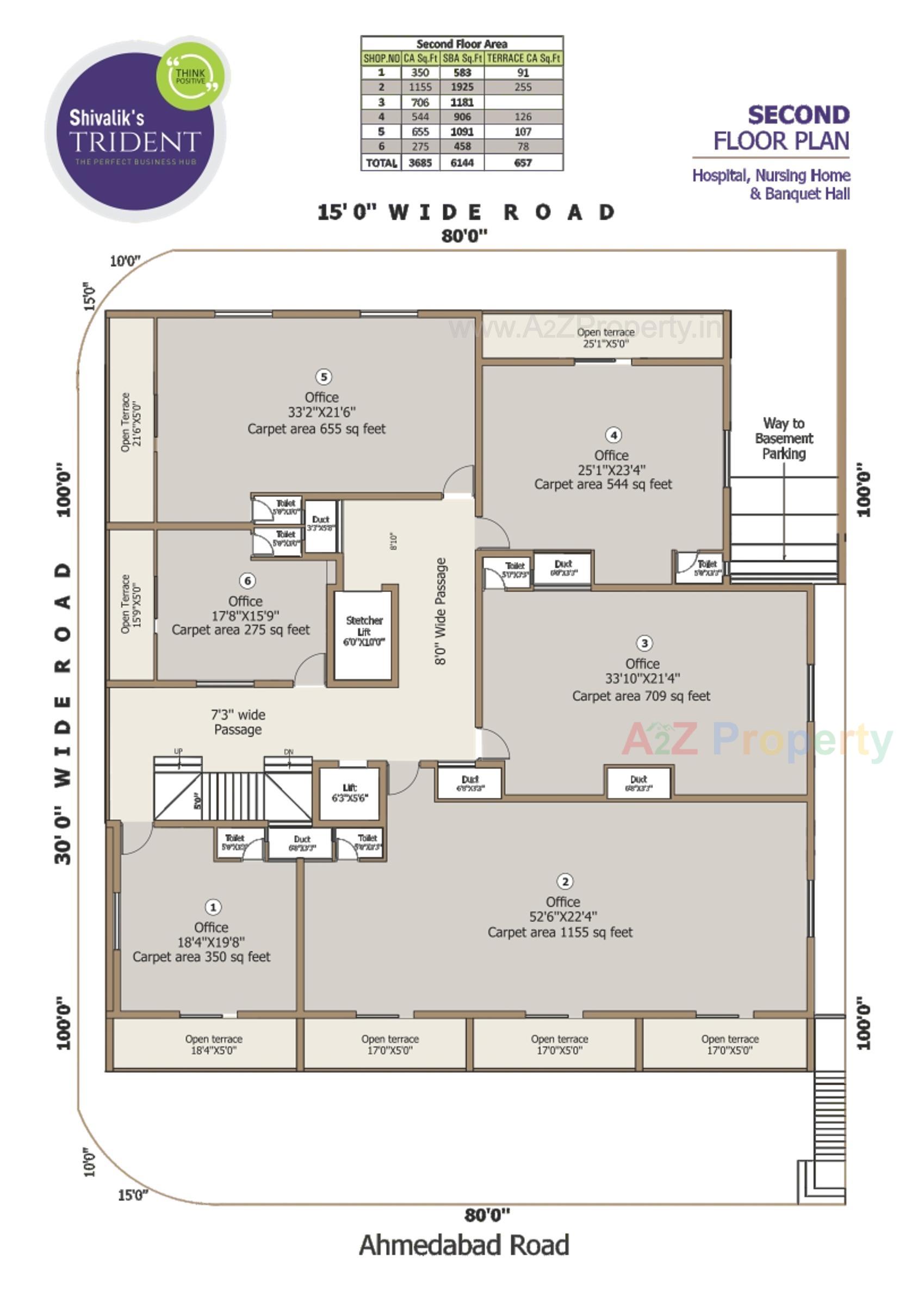 Layout of real estate project Shivalik's Trident located at Sihor, Bhavnagar, Gujarat