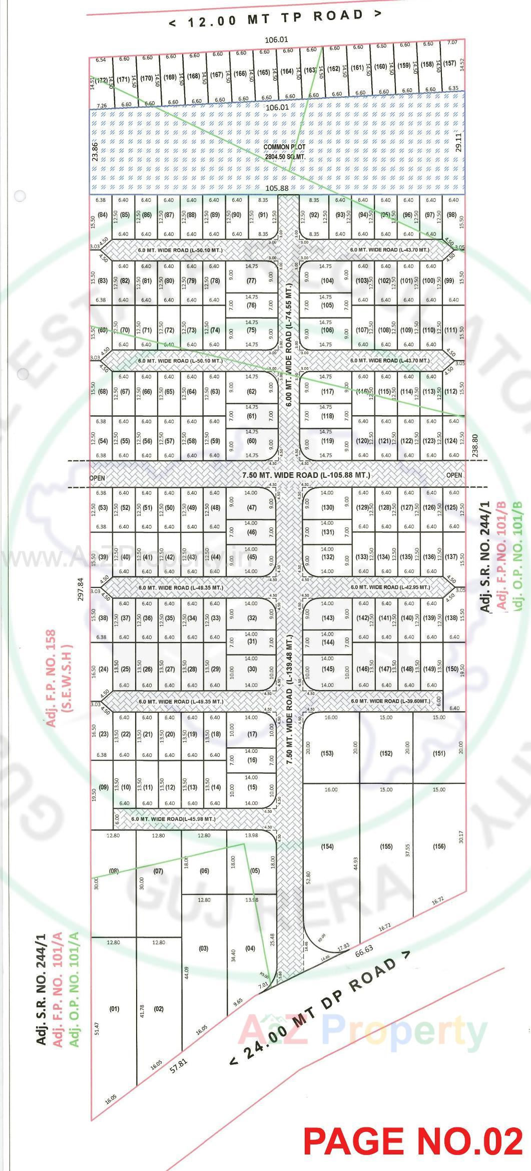 Layout of real estate project Shivanand located at Chitra, Bhavnagar, Gujarat