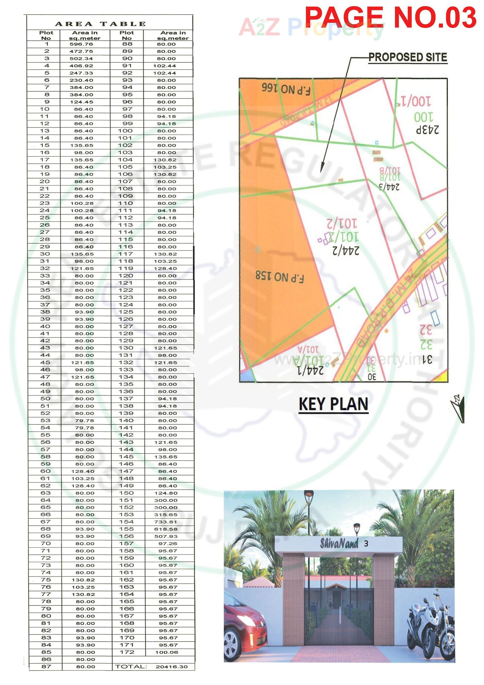Layout of real estate project Shivanand located at Chitra, Bhavnagar, Gujarat