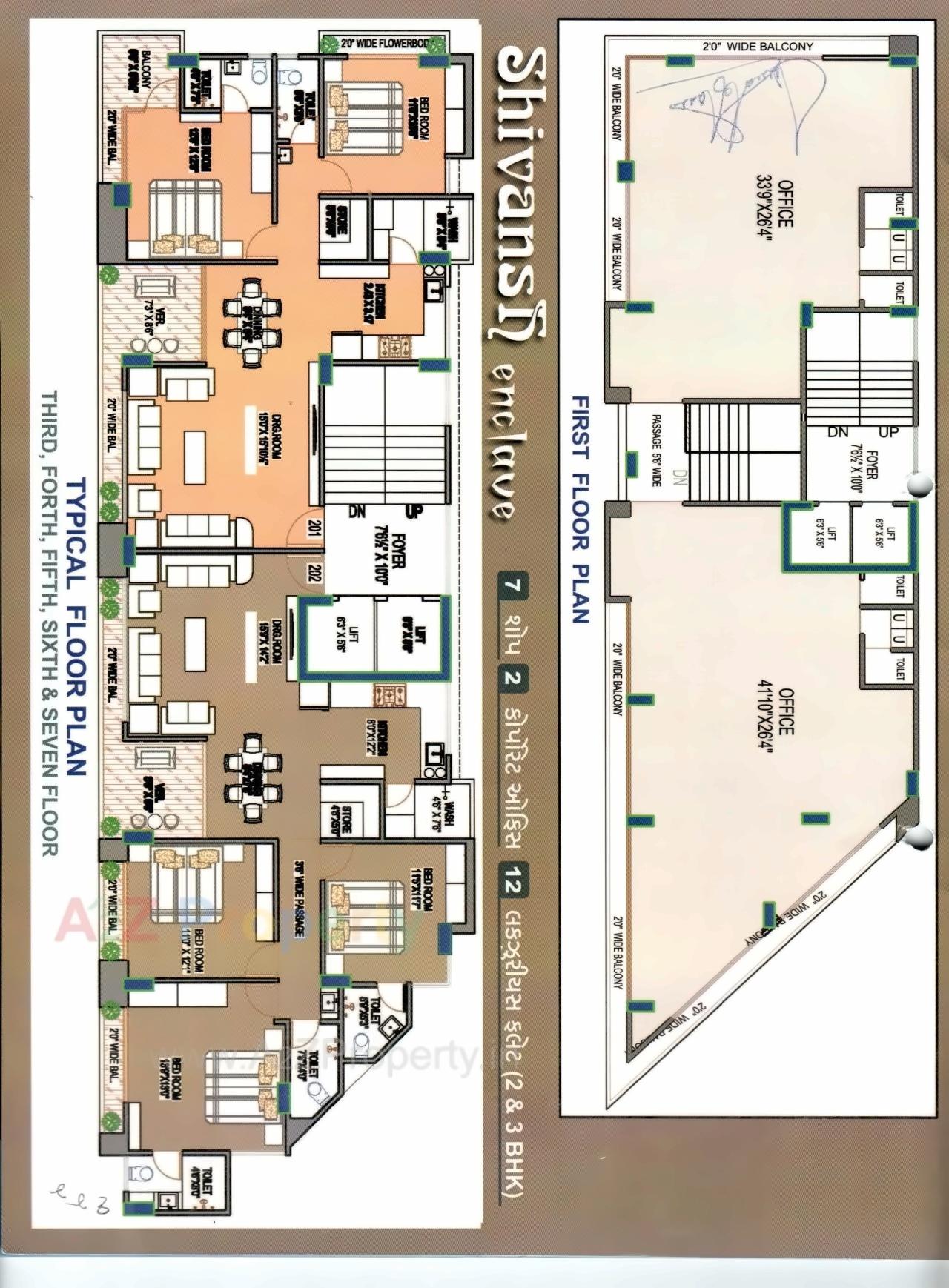 Layout of real estate project Shivansh Enclave (proph R Mendapara) located at Bhavnagar, Bhavnagar, Gujarat