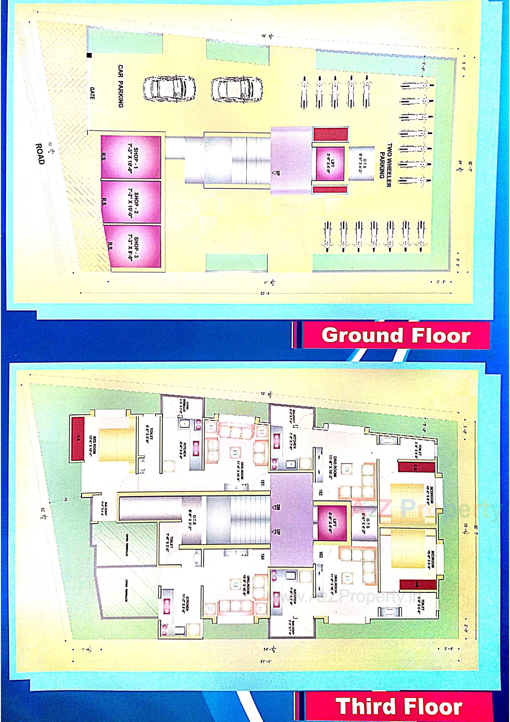 Layout of real estate project Shivdhara Flat located at Vadva, Bhavnagar, Gujarat