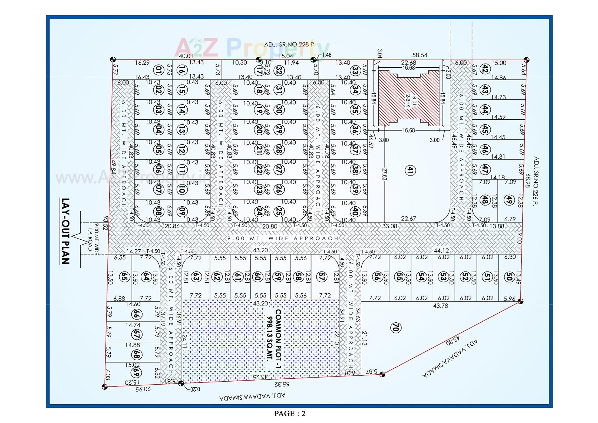 Layout of real estate project Shivoday located at Chitra, Bhavnagar, Gujarat