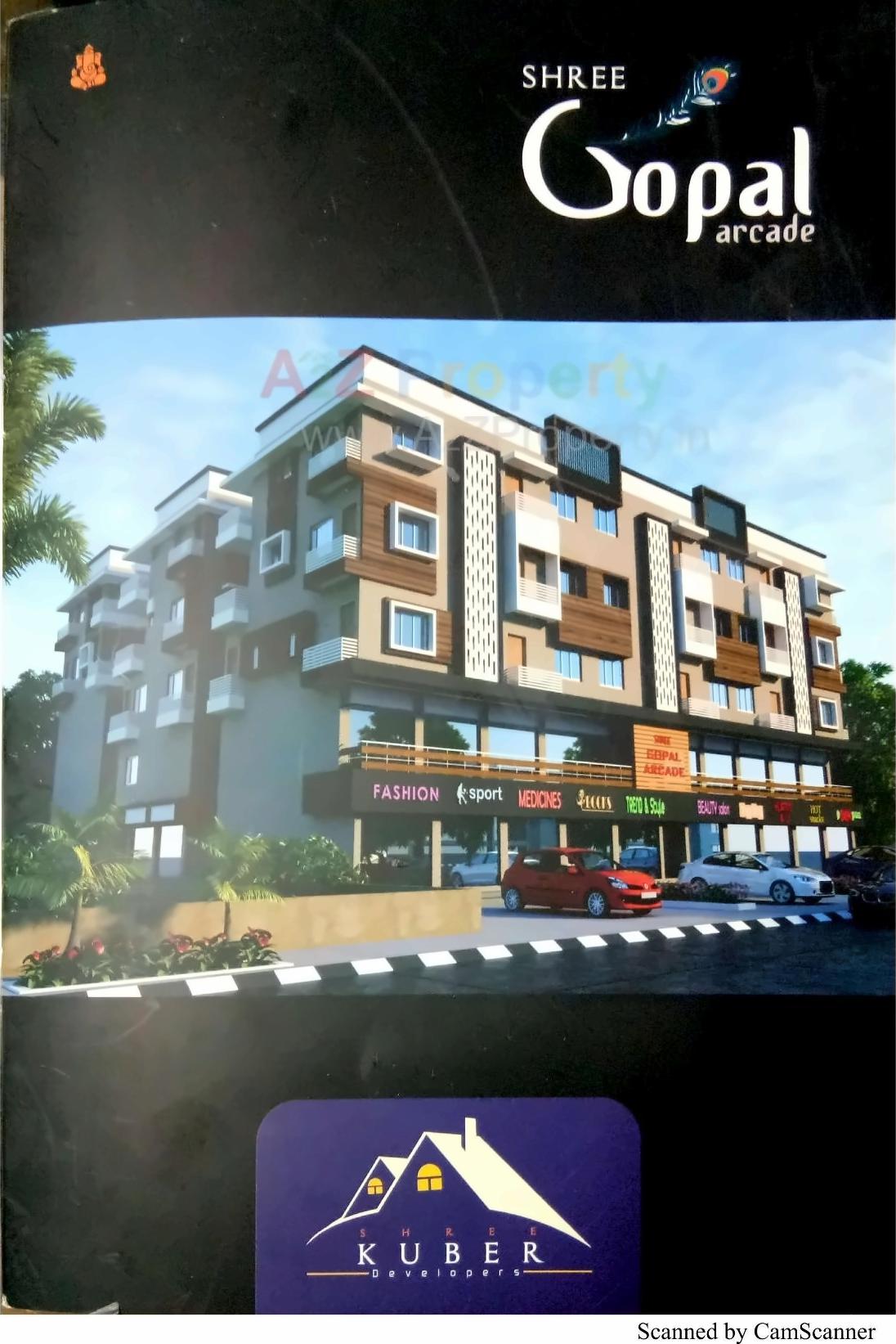 3D Elevation of real estate project Shree Gopal Arcade located at Adhewada, Bhavnagar, Gujarat