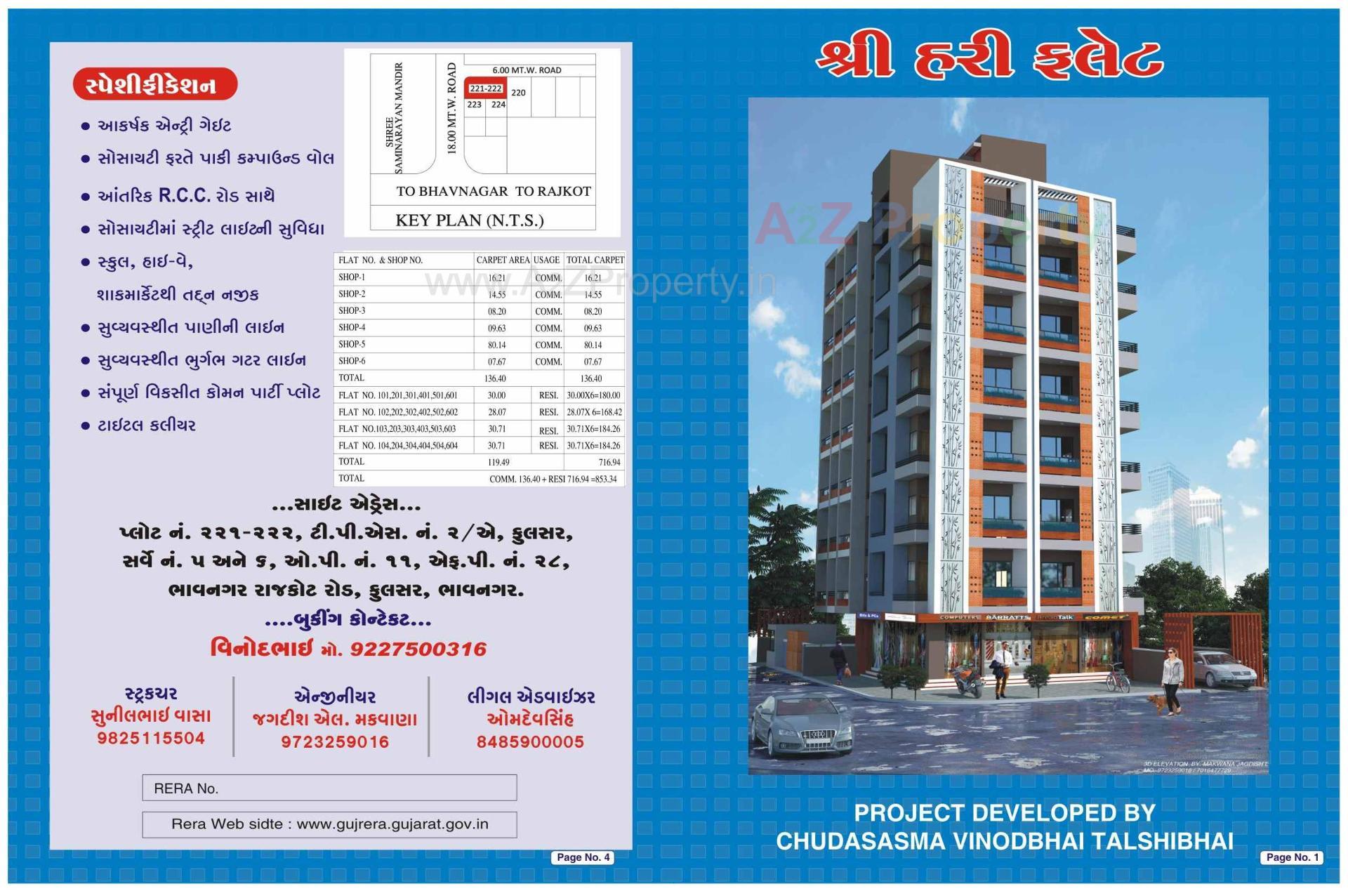  of real estate project Shree Hari Flat located at Fulsar, Bhavnagar, Gujarat