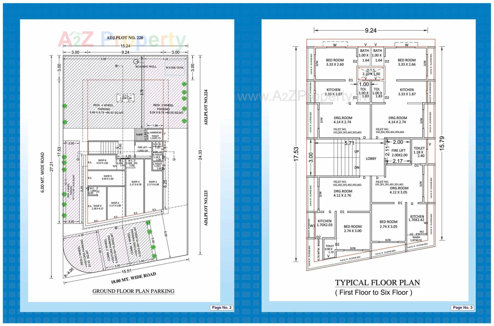 Layout of real estate project Shree Hari Flat located at Fulsar, Bhavnagar, Gujarat