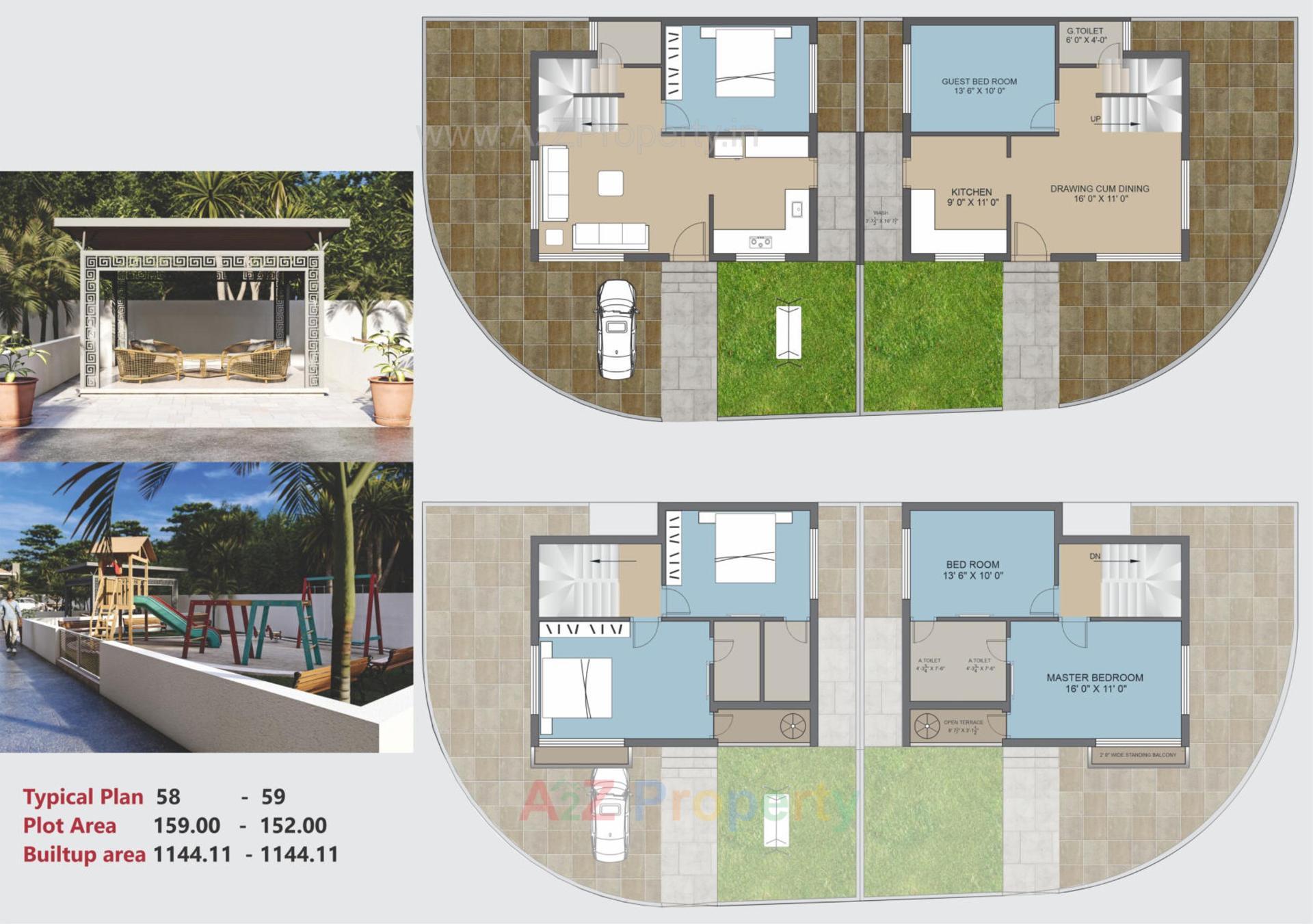 Layout of real estate project Shree Om Residency located at Tarsamiya, Bhavnagar, Gujarat
