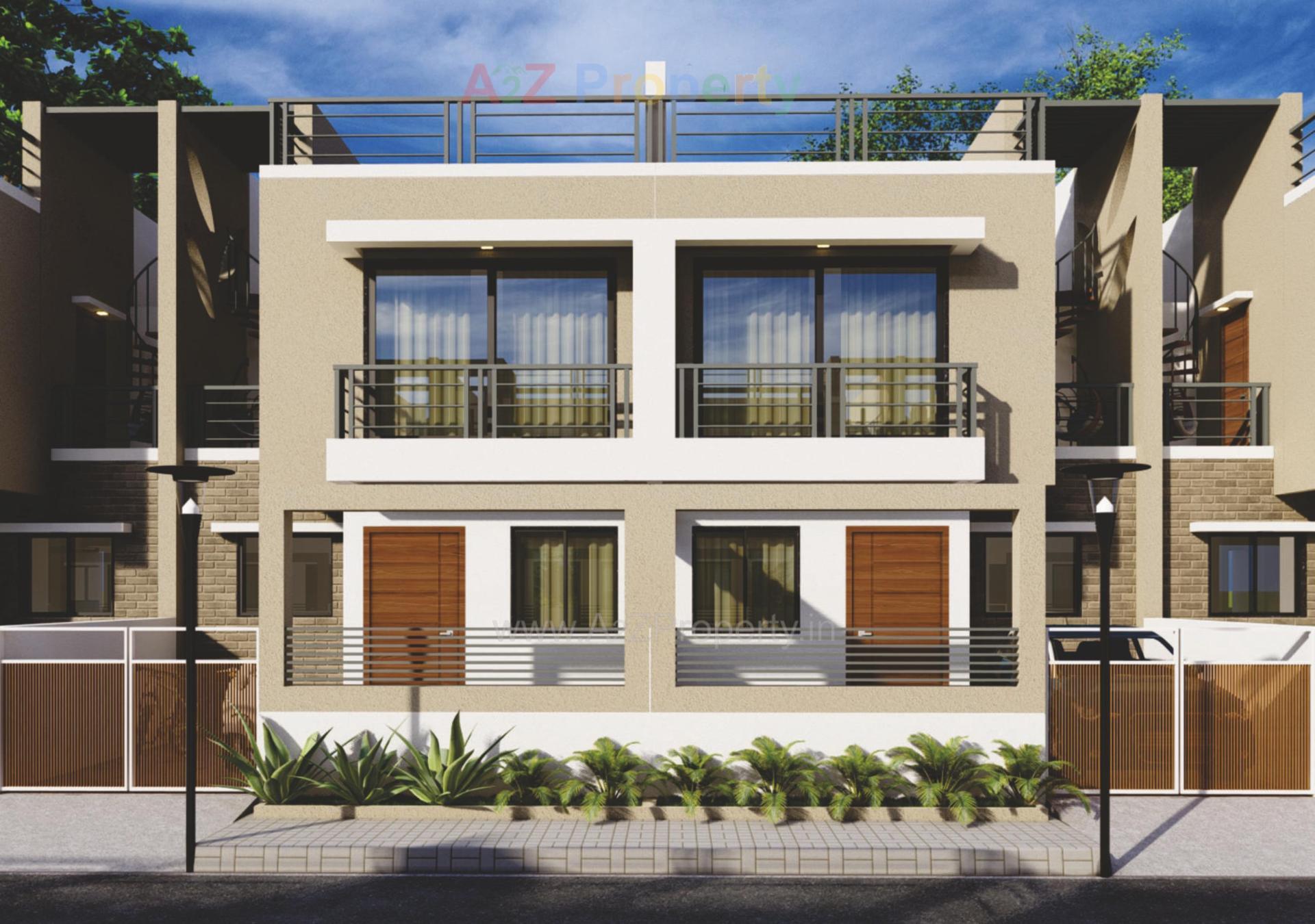 3D Elevation of real estate project Shree Om Residency located at Tarsamiya, Bhavnagar, Gujarat