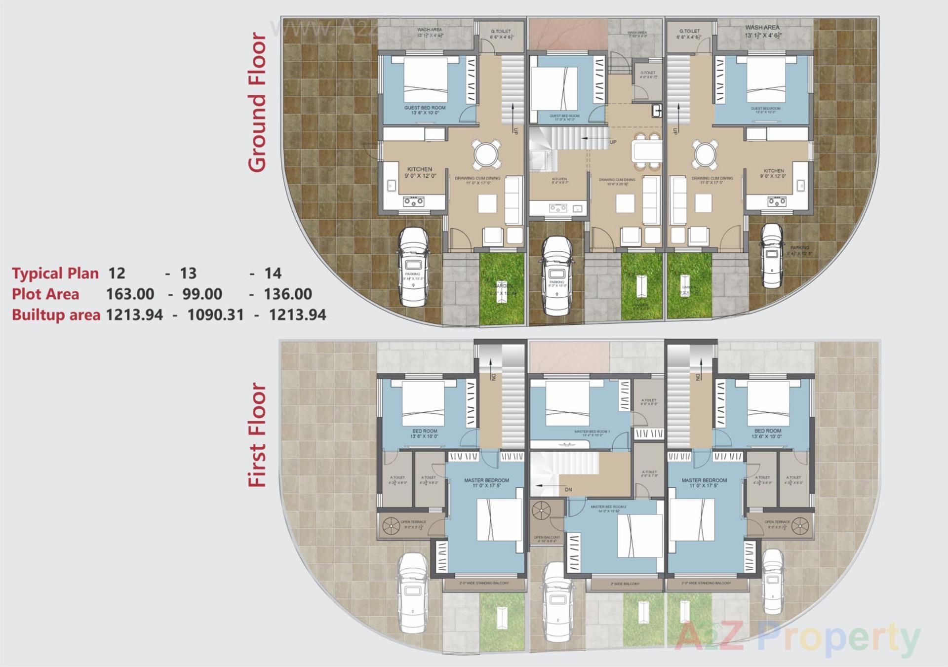 Layout of real estate project Shree Om Residency located at Tarsamiya, Bhavnagar, Gujarat
