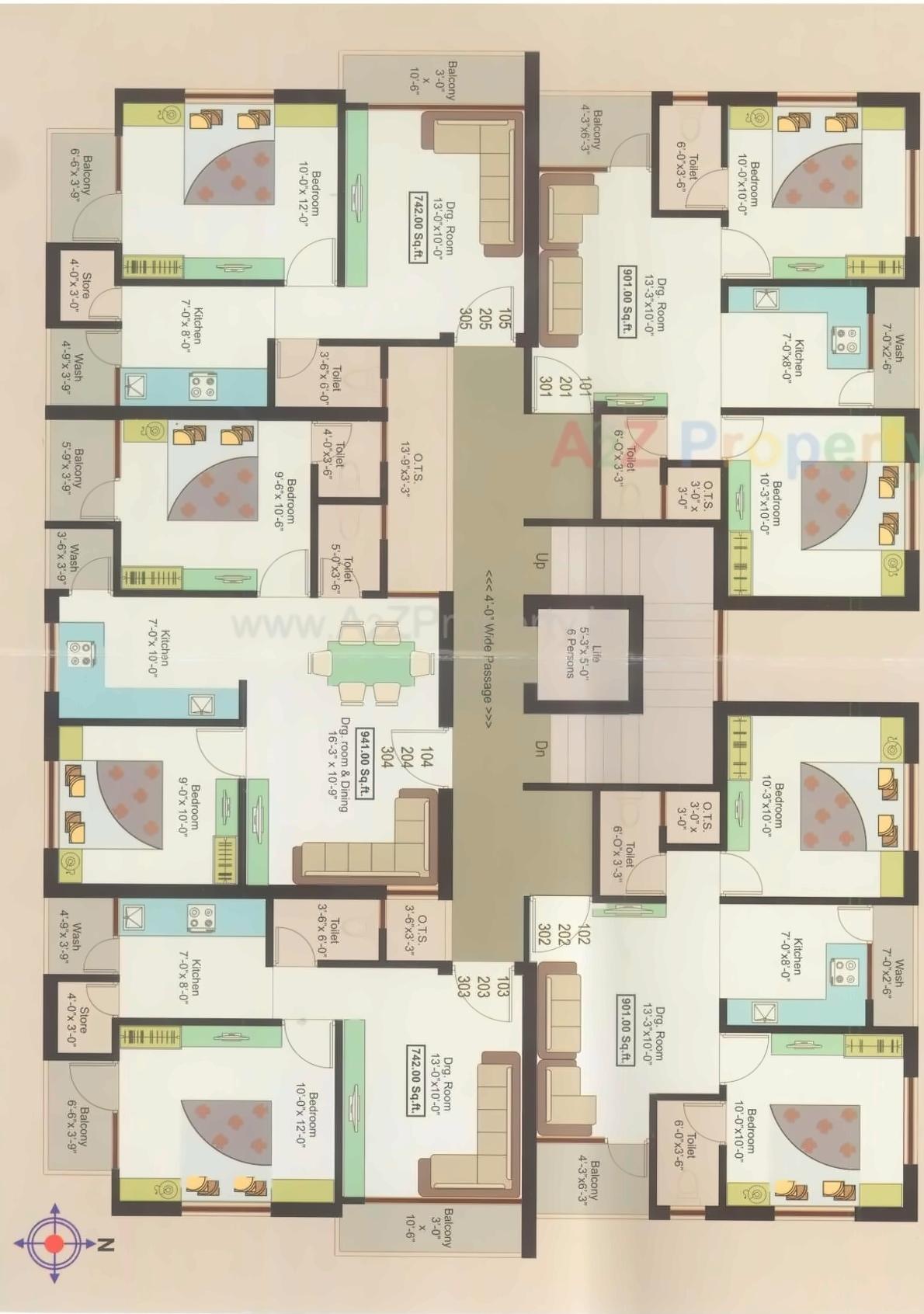 Layout of real estate project Shreeji Residency located at Vadva, Bhavnagar, Gujarat