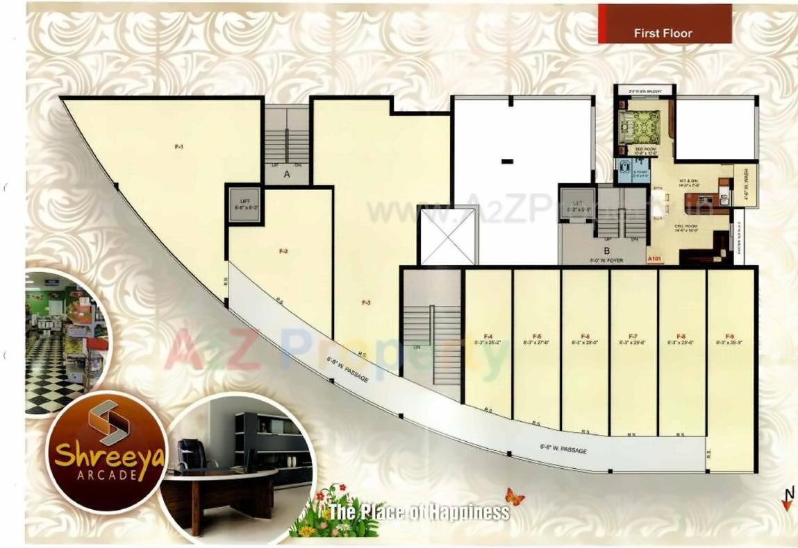 Layout of real estate project Shreeya Arcade located at Sidsar, Bhavnagar, Gujarat