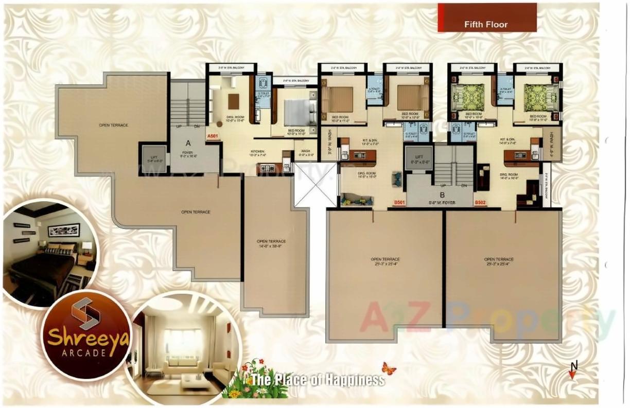 Layout of real estate project Shreeya Arcade located at Sidsar, Bhavnagar, Gujarat