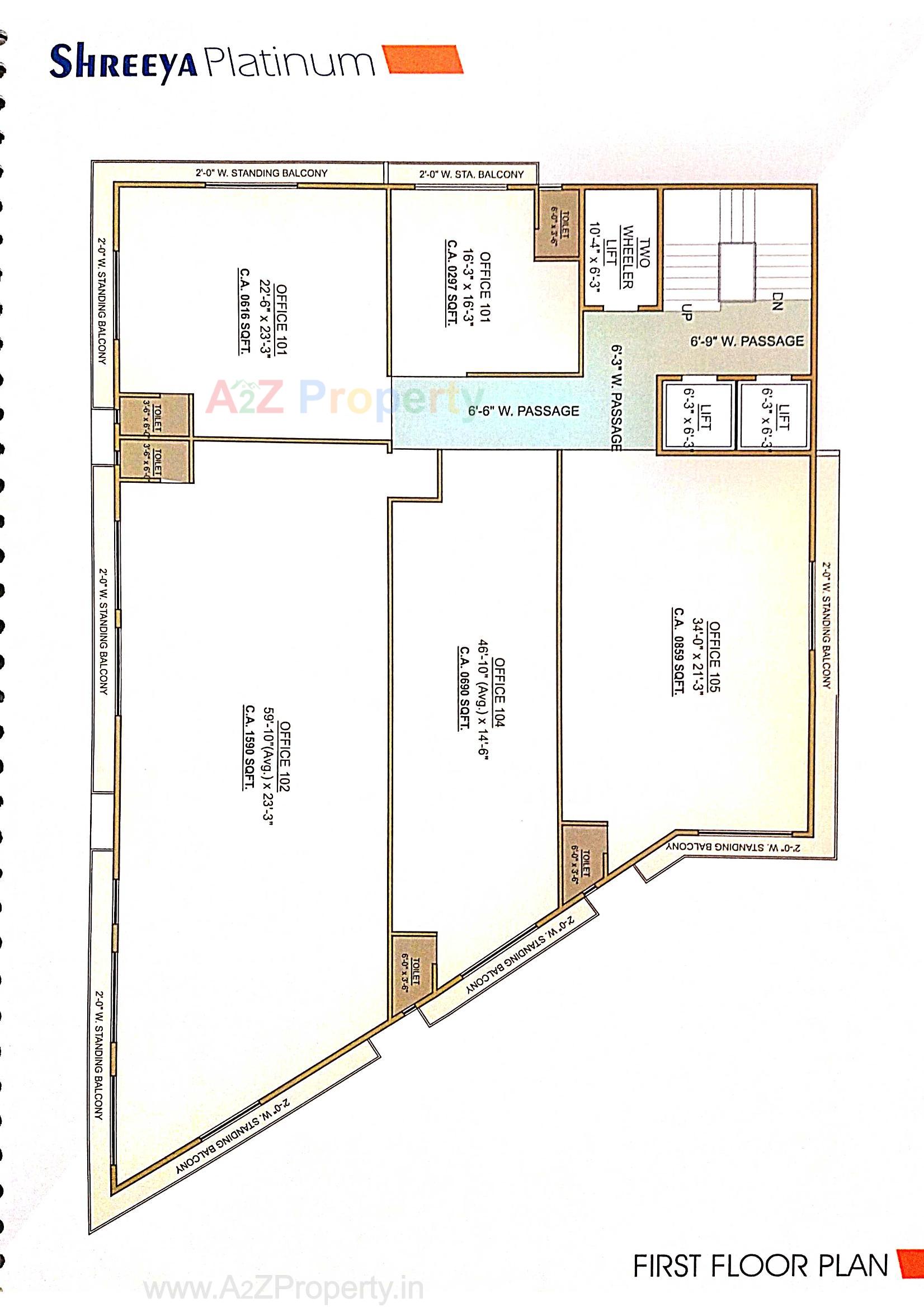 Layout of real estate project Shreeya Platinum located at Vadva, Bhavnagar, Gujarat