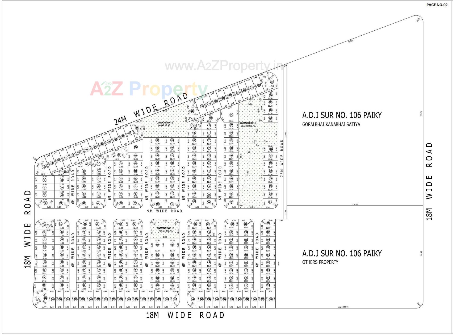 Layout of real estate project Silver Park located at Akwada, Bhavnagar, Gujarat