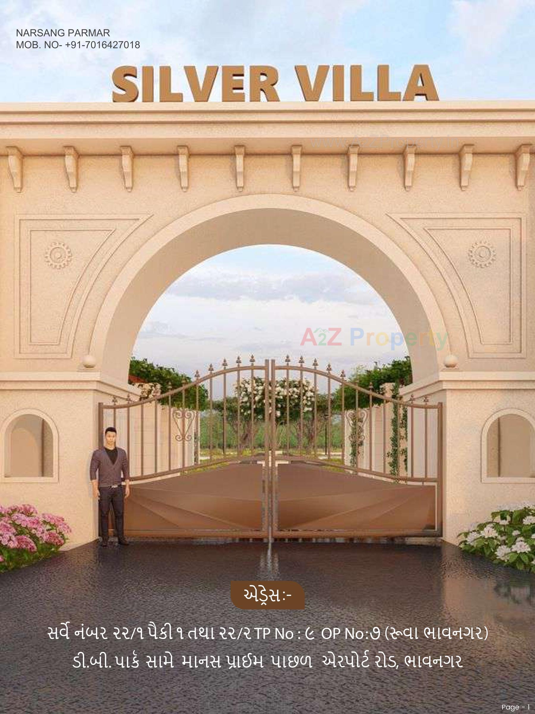 3D Elevation of real estate project Silver Villa located at Ruva, Bhavnagar, Gujarat