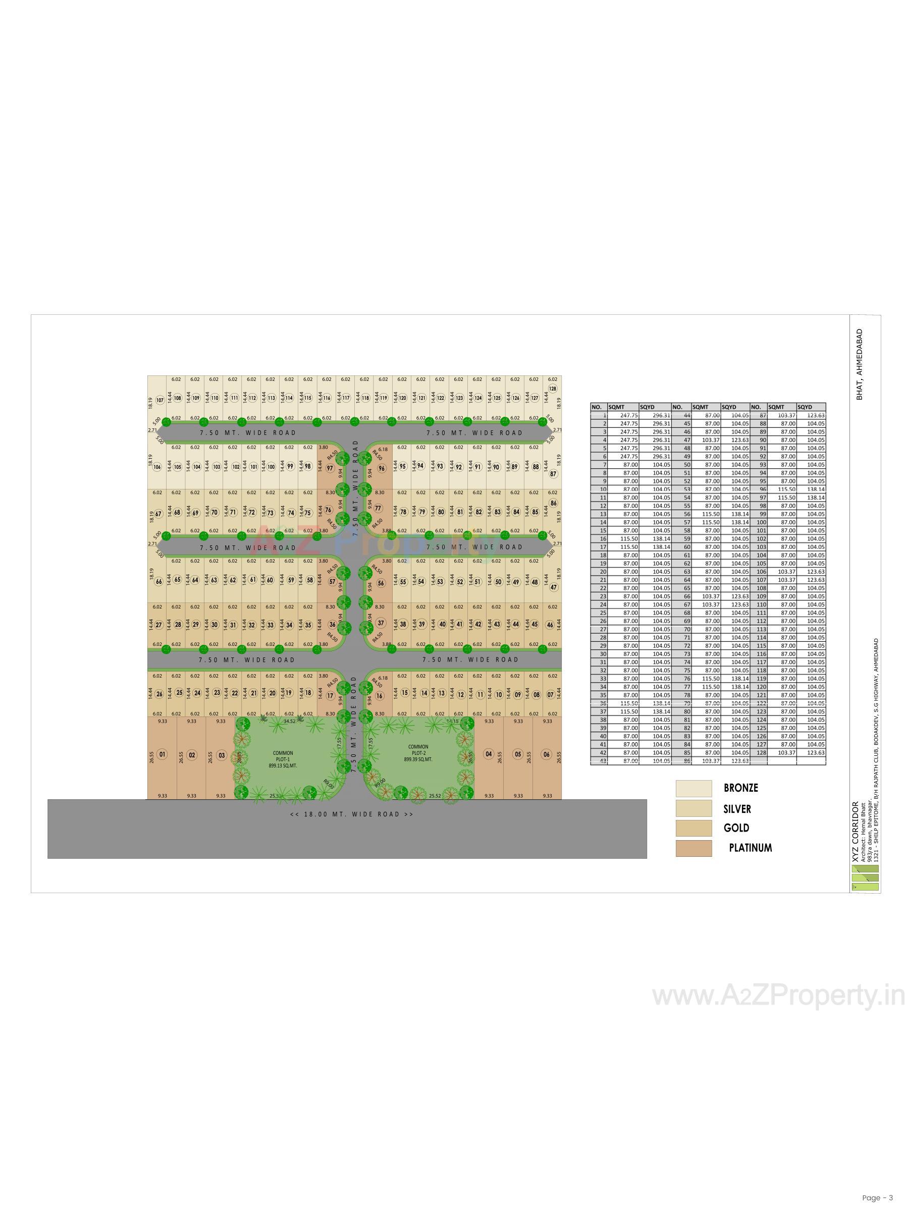 Layout of real estate project Silver Villa located at Ruva, Bhavnagar, Gujarat