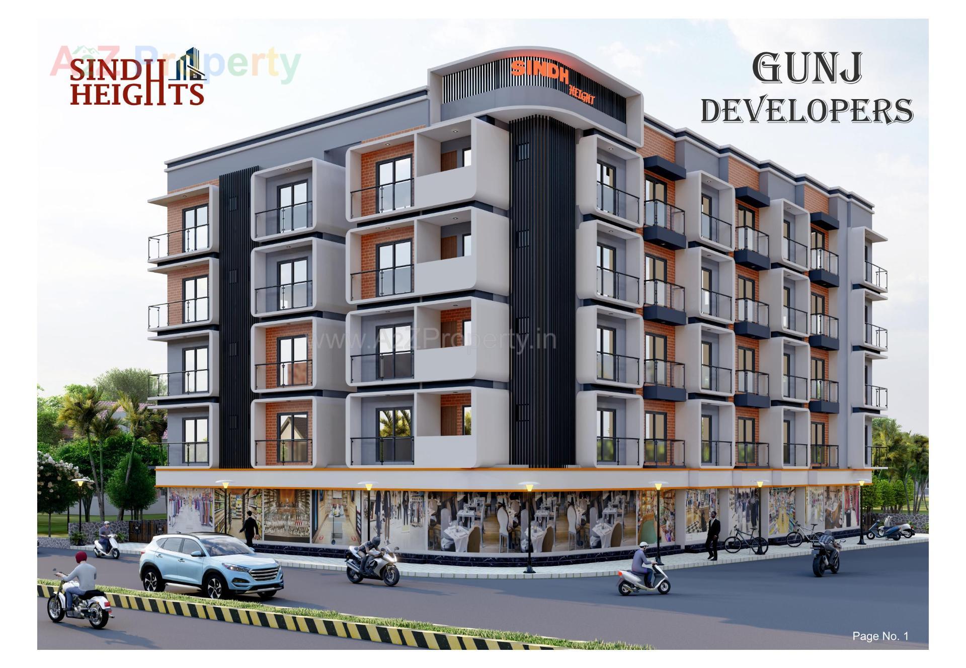 3D Elevation of real estate project Sindh Heights located at Bhvnagar, Bhavnagar, Gujarat