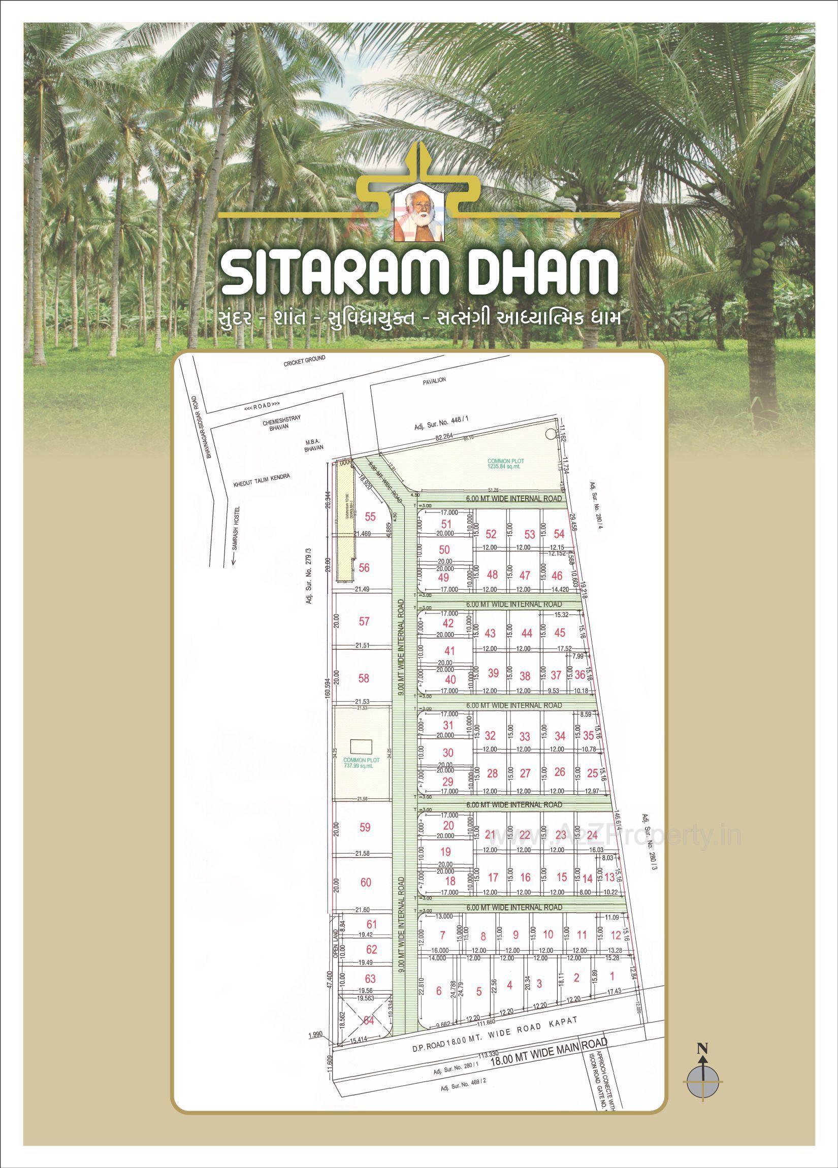Layout of real estate project Sitaram Dham located at Bhavnagar, Bhavnagar, Gujarat