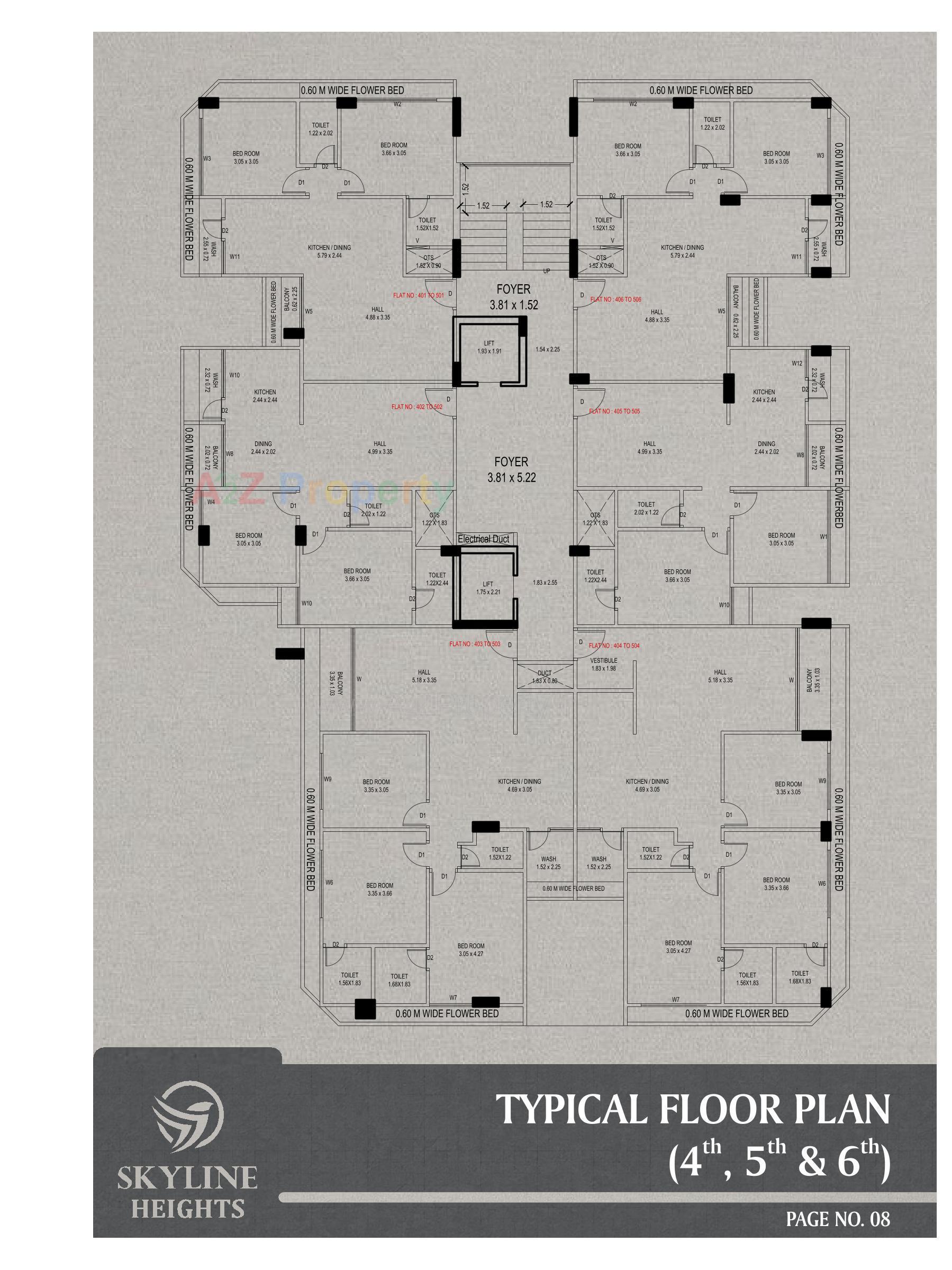 Layout of real estate project Skyline Heights located at Bhavnagar, Bhavnagar, Gujarat