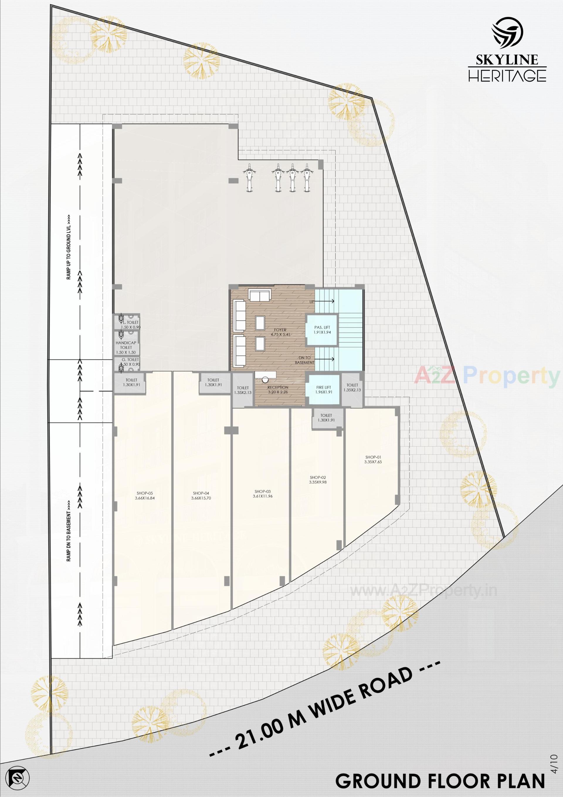 Layout of real estate project Skyline Heritage located at Bhavnagar, Bhavnagar, Gujarat