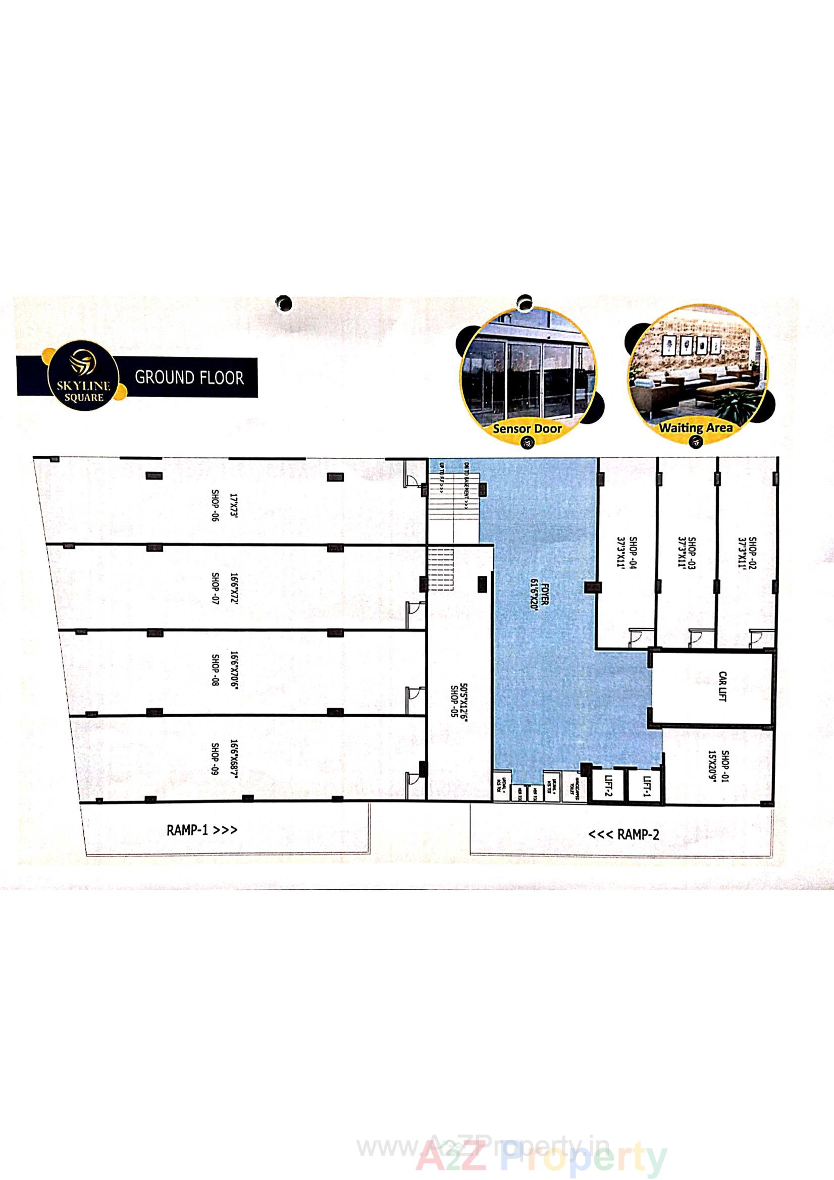 Layout of real estate project Skyline Square located at Bhavnagar, Bhavnagar, Gujarat