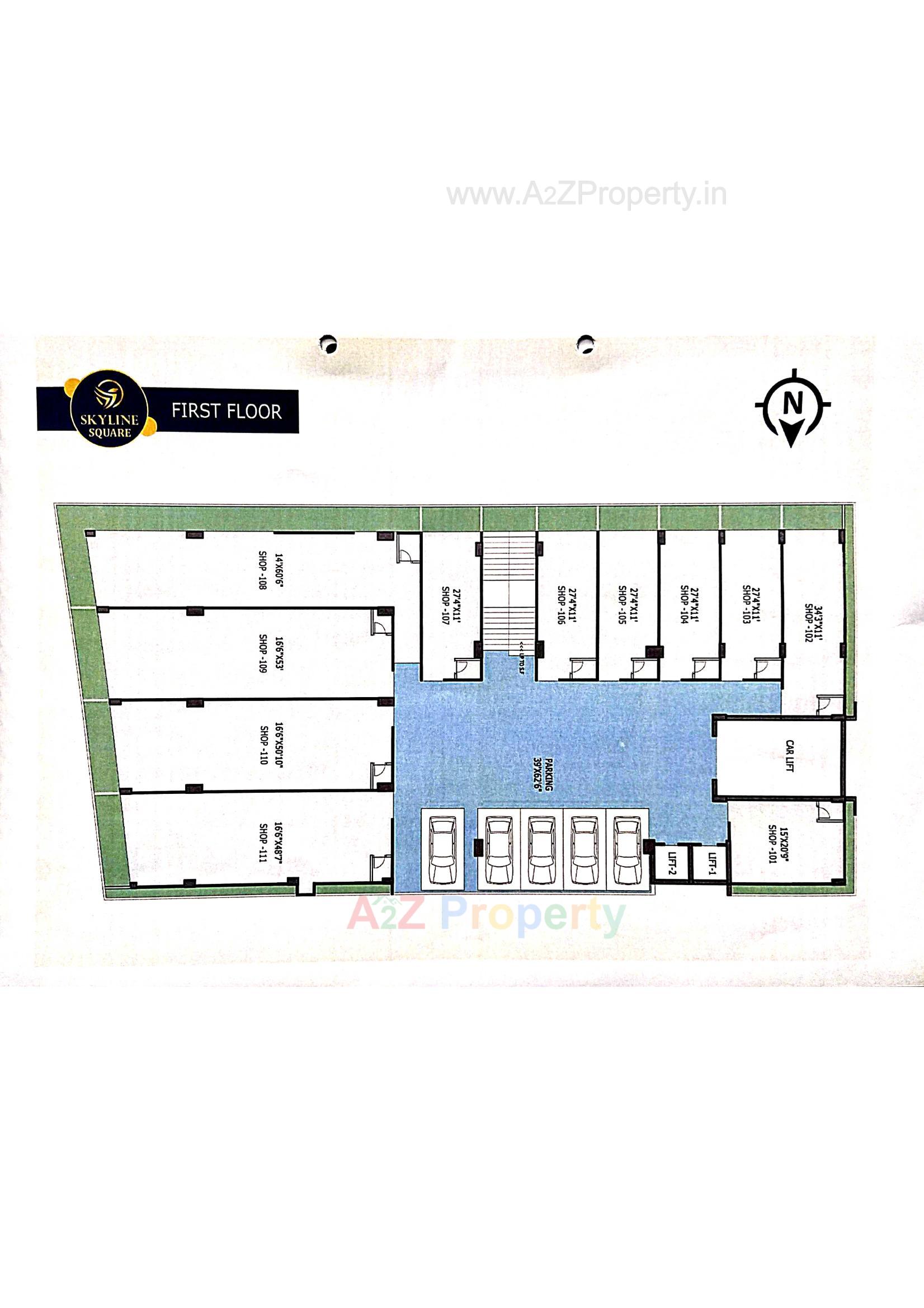 Layout of real estate project Skyline Square located at Bhavnagar, Bhavnagar, Gujarat