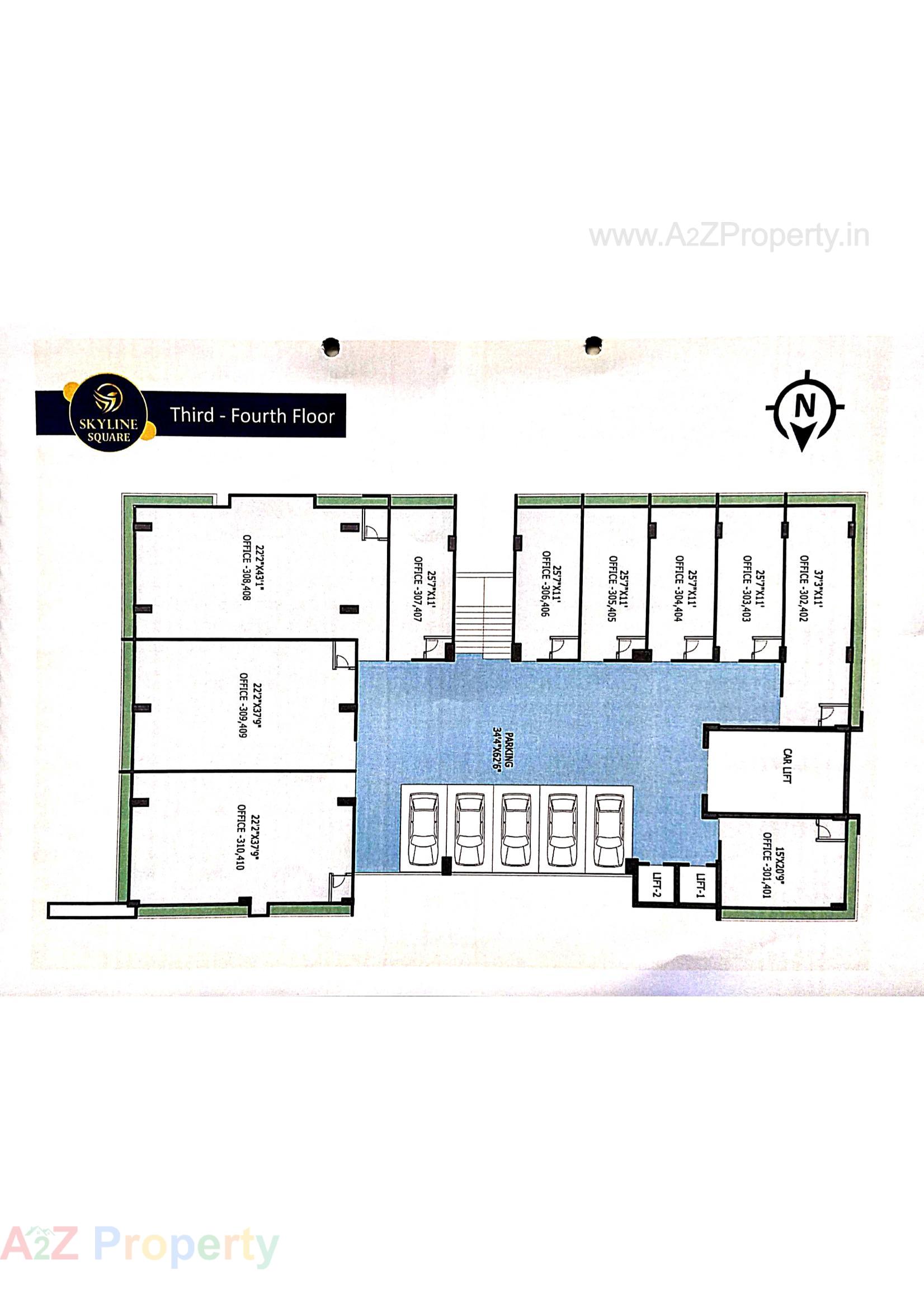 Layout of real estate project Skyline Square located at Bhavnagar, Bhavnagar, Gujarat