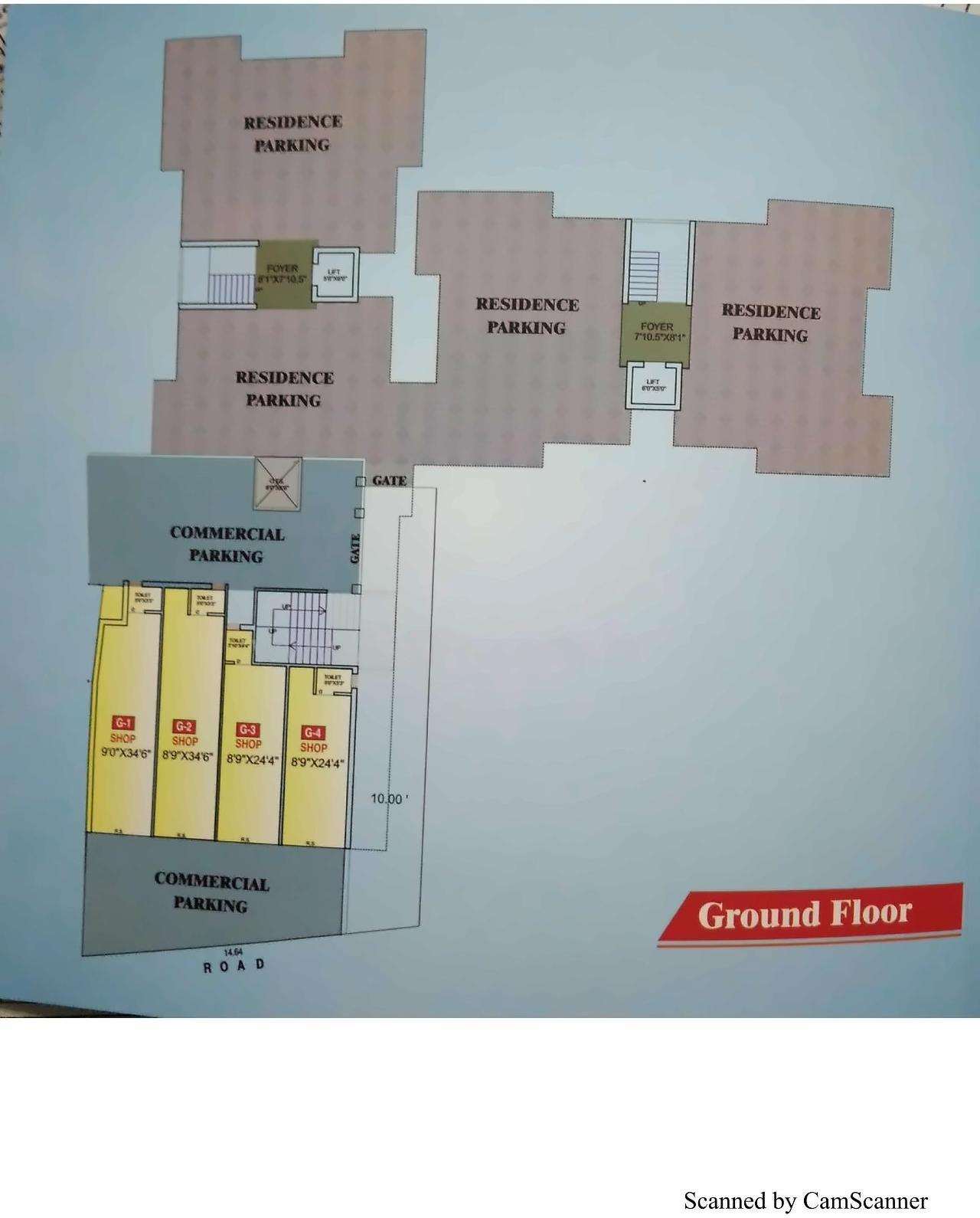 Layout of real estate project Snehdarshan Apartment located at Bhavnagar, Bhavnagar, Gujarat