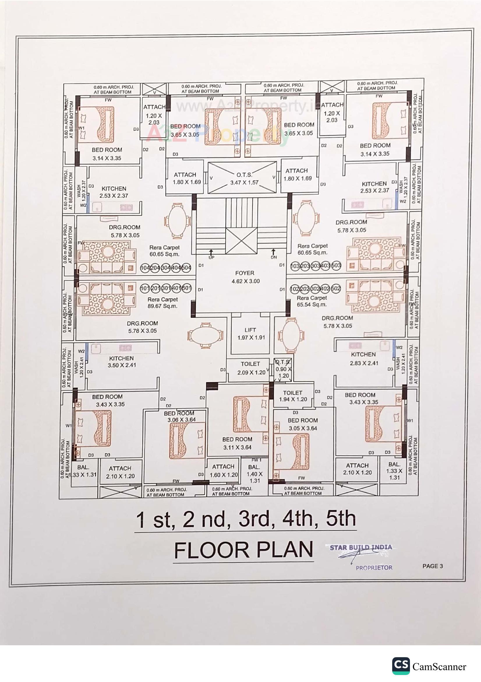 Layout of real estate project Star Avenue located at Bhavnagar, Bhavnagar, Gujarat