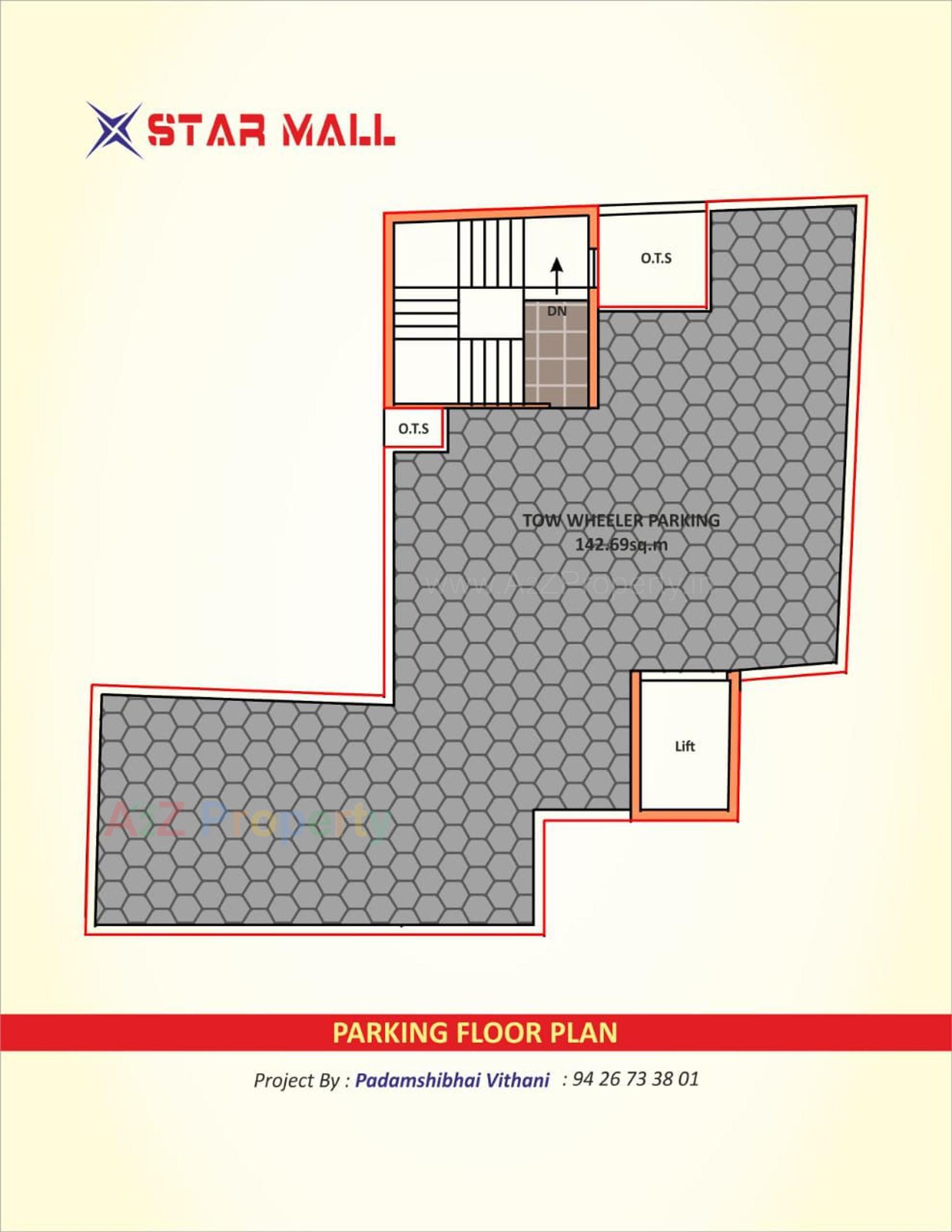 Layout of real estate project Star Mall located at Bhavnagar, Bhavnagar, Gujarat