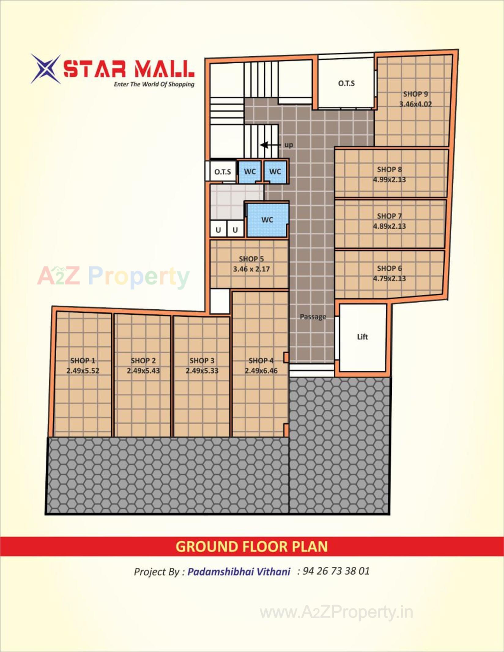 Layout of real estate project Star Mall located at Bhavnagar, Bhavnagar, Gujarat