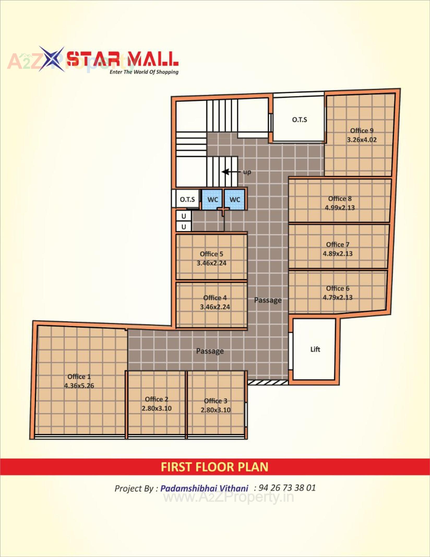 Layout of real estate project Star Mall located at Bhavnagar, Bhavnagar, Gujarat