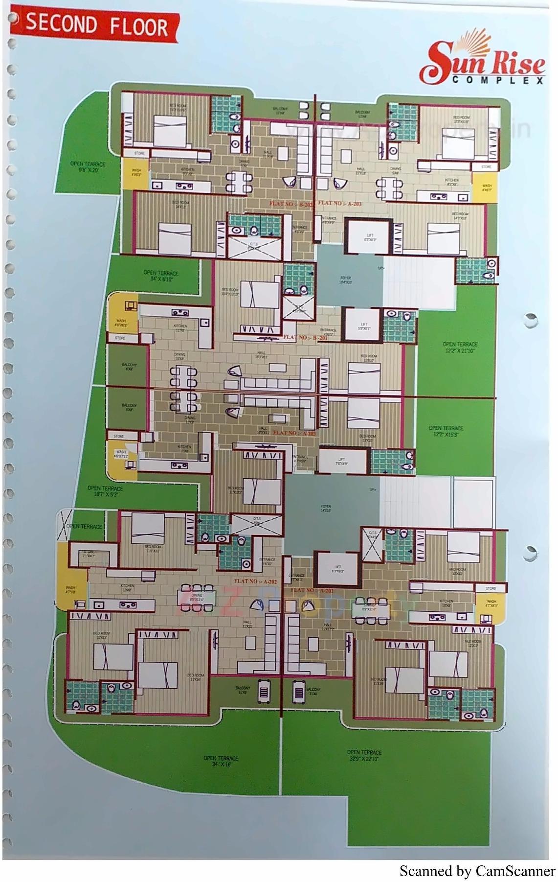 Layout of real estate project Sunrise Complex located at Bhavnagar, Bhavnagar, Gujarat