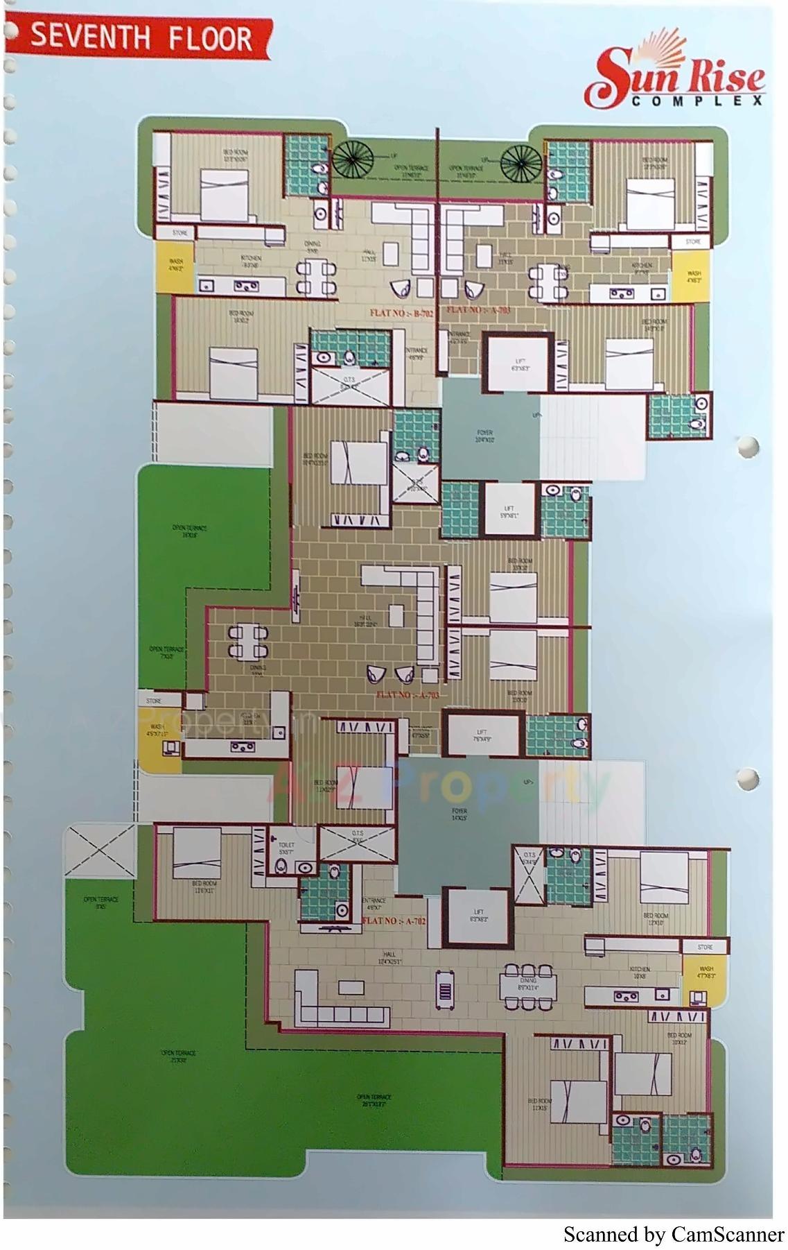 Layout of real estate project Sunrise Complex located at Bhavnagar, Bhavnagar, Gujarat