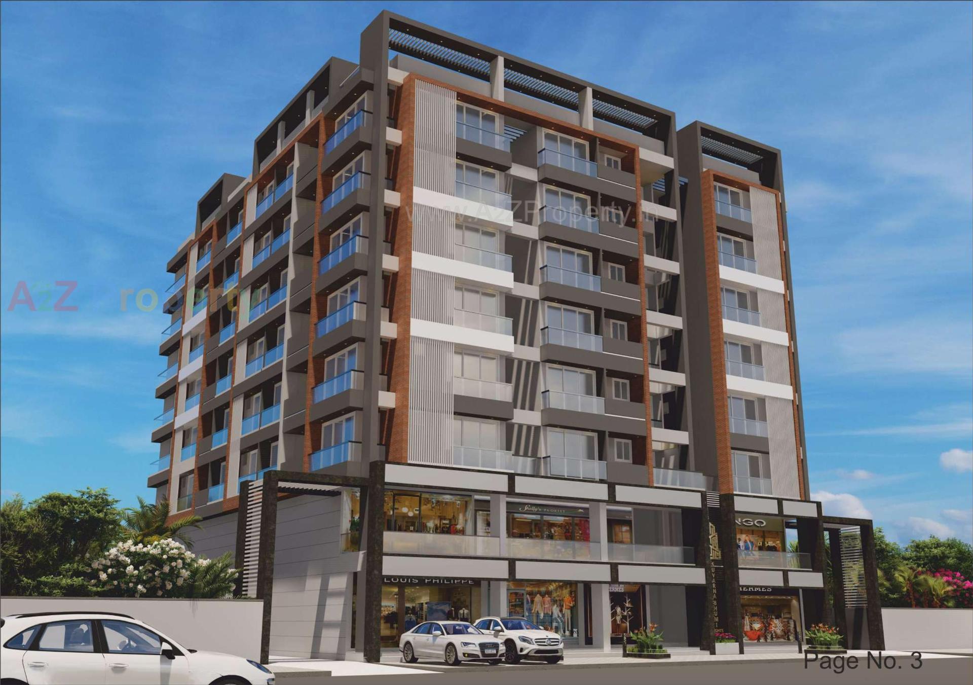 3D Elevation of real estate project Suvarnabhumi Heights located at Bhavnagar, Bhavnagar, Gujarat