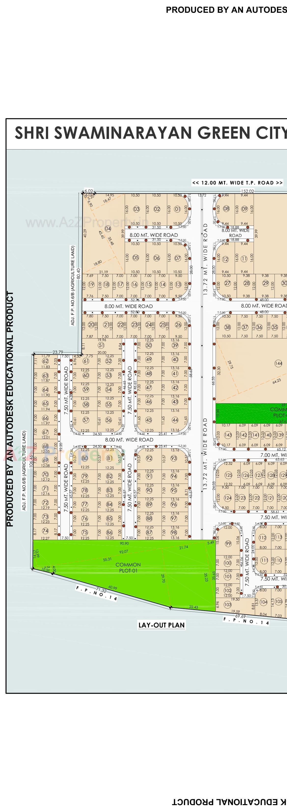 Layout of real estate project Swaminarayan Green City located at Chitra, Bhavnagar, Gujarat