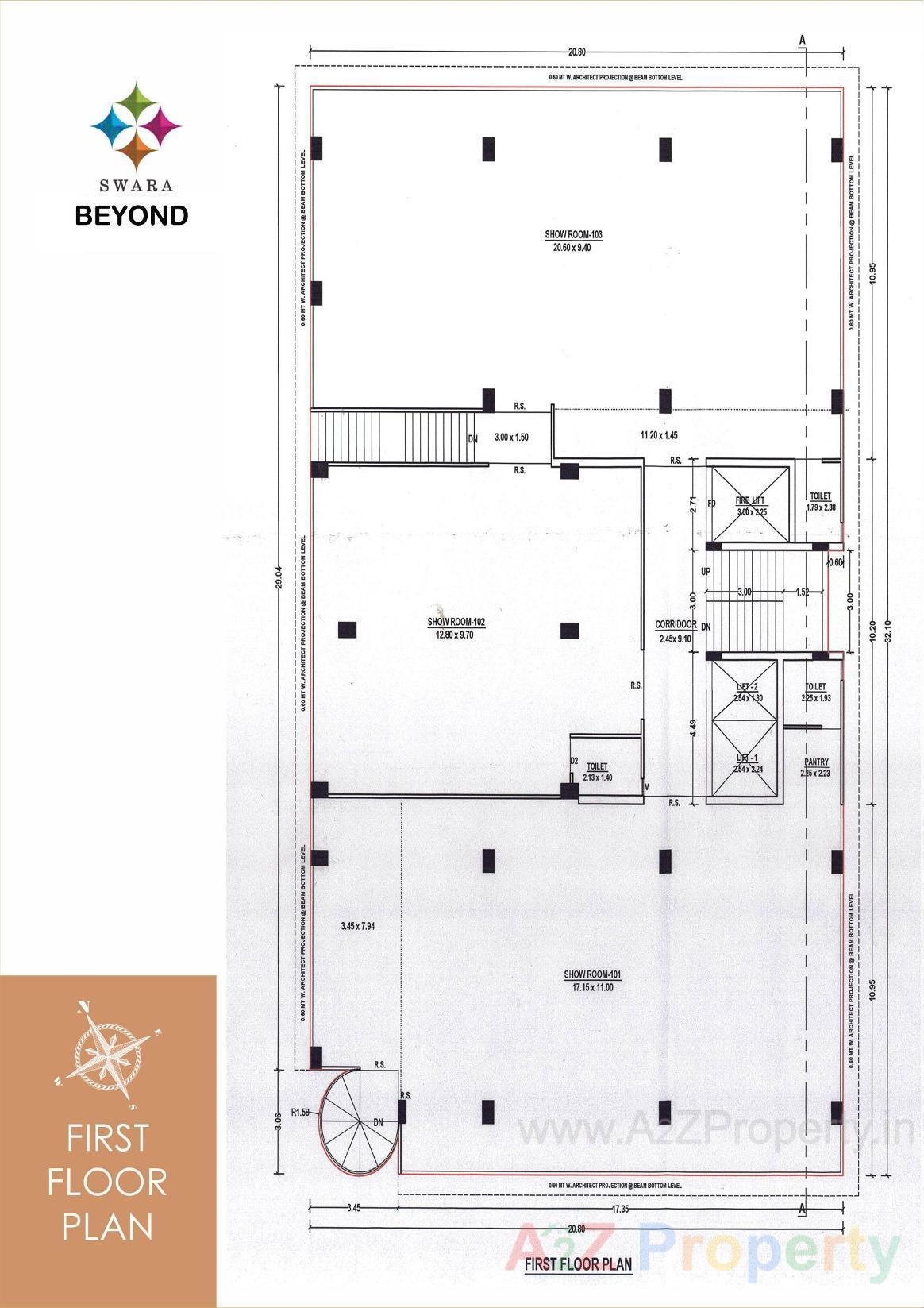 Layout of real estate project Swara Beyond located at Krishnanagar, Bhavnagar, Gujarat