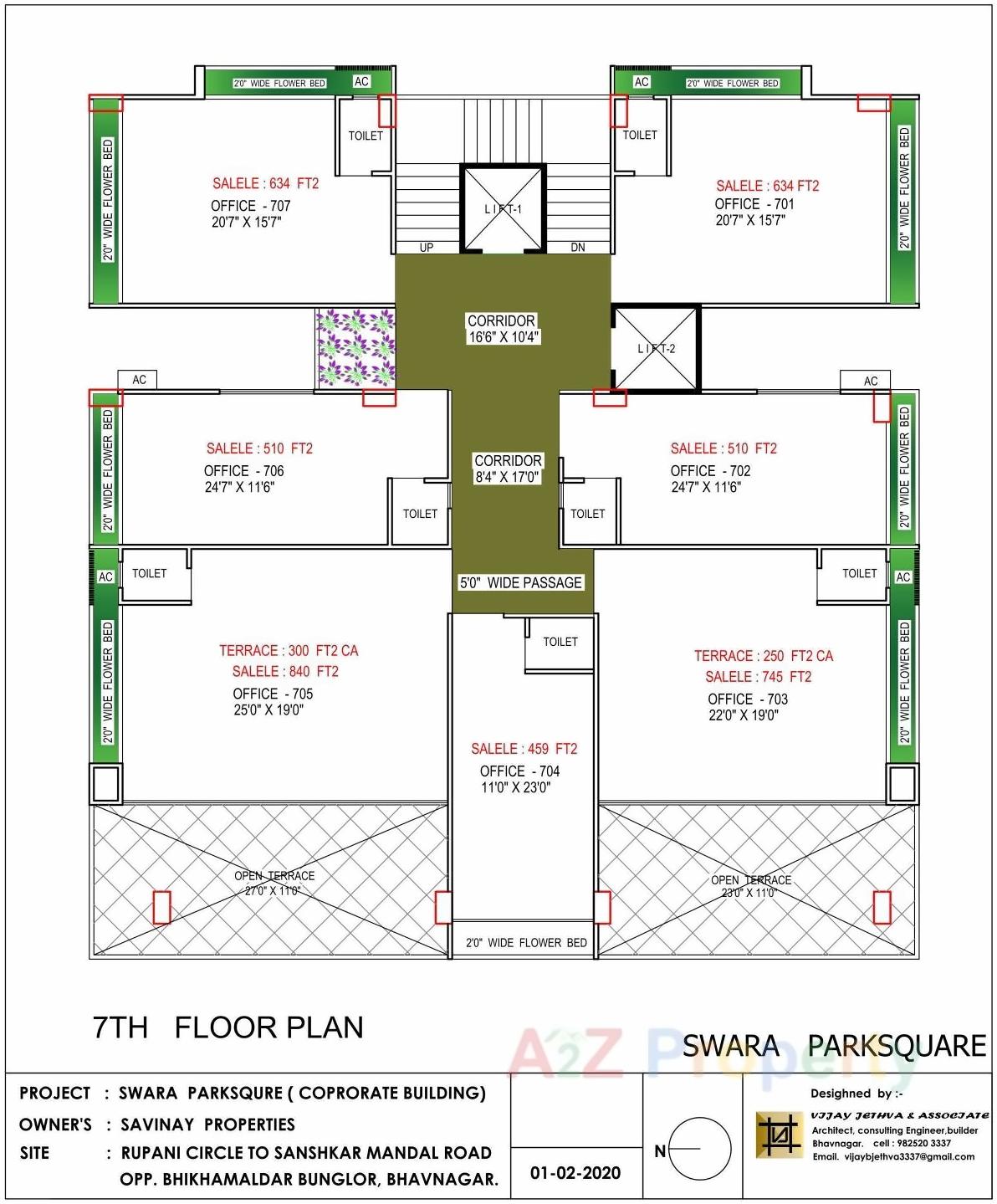 Layout of real estate project Swara Park Square located at Bhavnagar, Bhavnagar, Gujarat