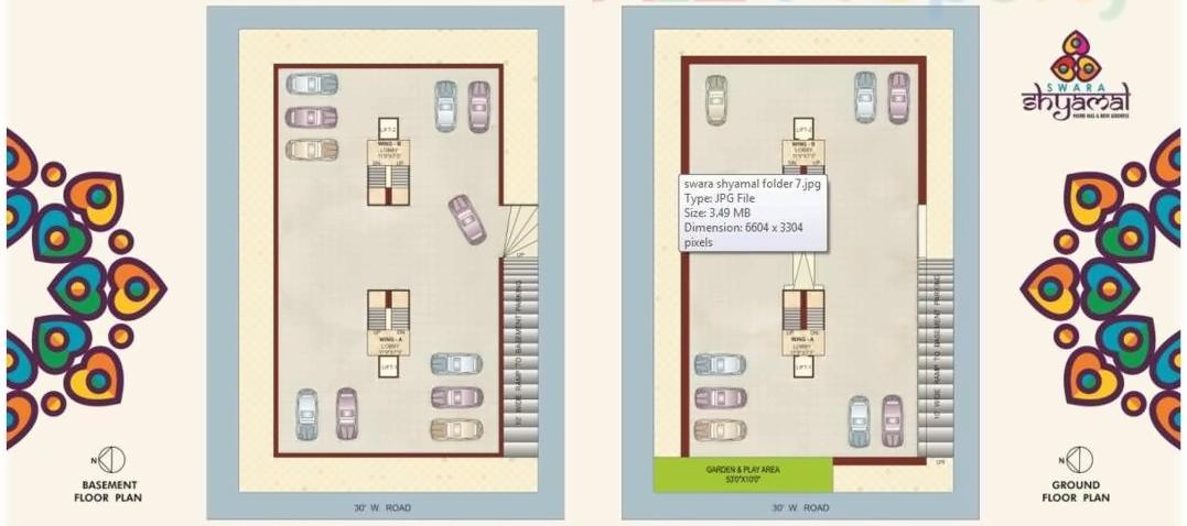 Layout of real estate project Swara Shyamal located at Bhavnagar, Bhavnagar, Gujarat