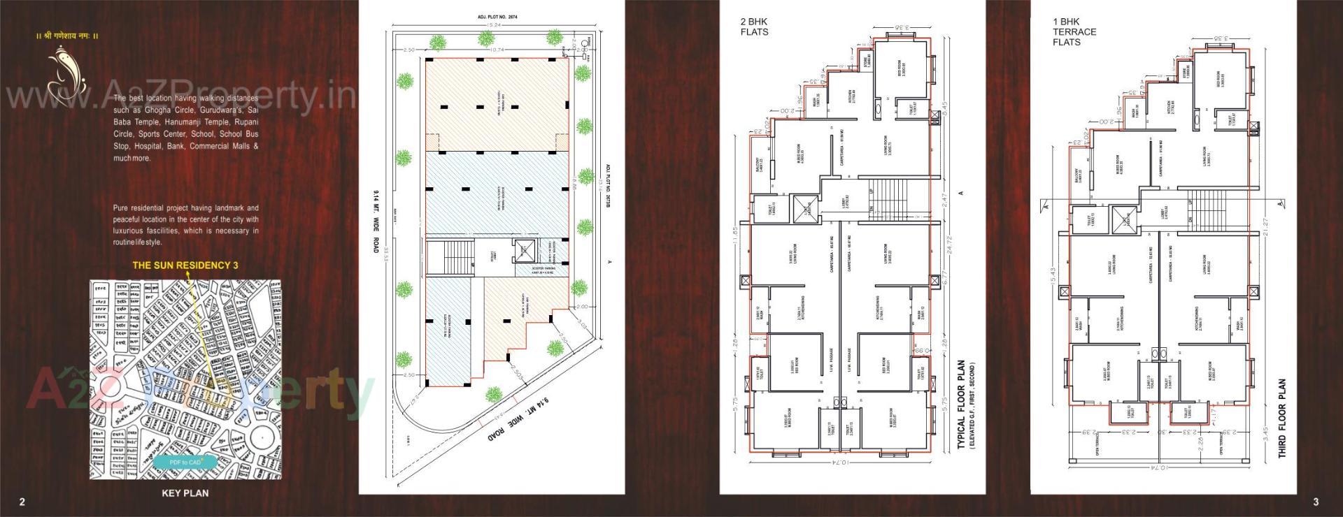 Layout of real estate project The Sun Residency located at Bhavnagar, Bhavnagar, Gujarat
