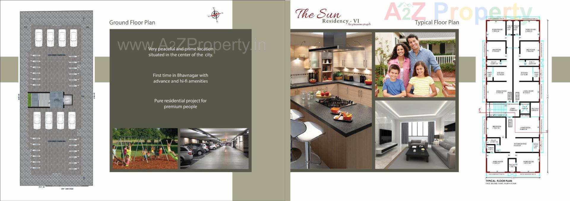 Layout of real estate project The Sun Residency located at Bhavnagar, Bhavnagar, Gujarat