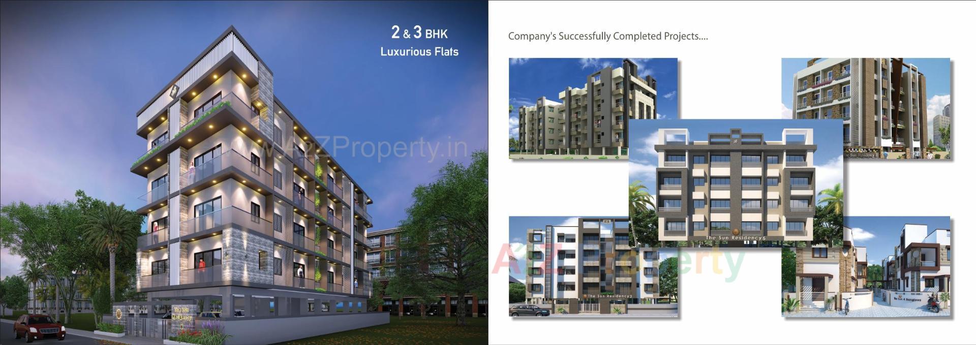 3D Elevation of real estate project The Sun Residency located at Bhavnagar, Bhavnagar, Gujarat